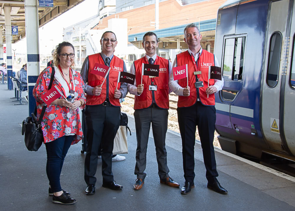 First Azuma train in Doncaster event