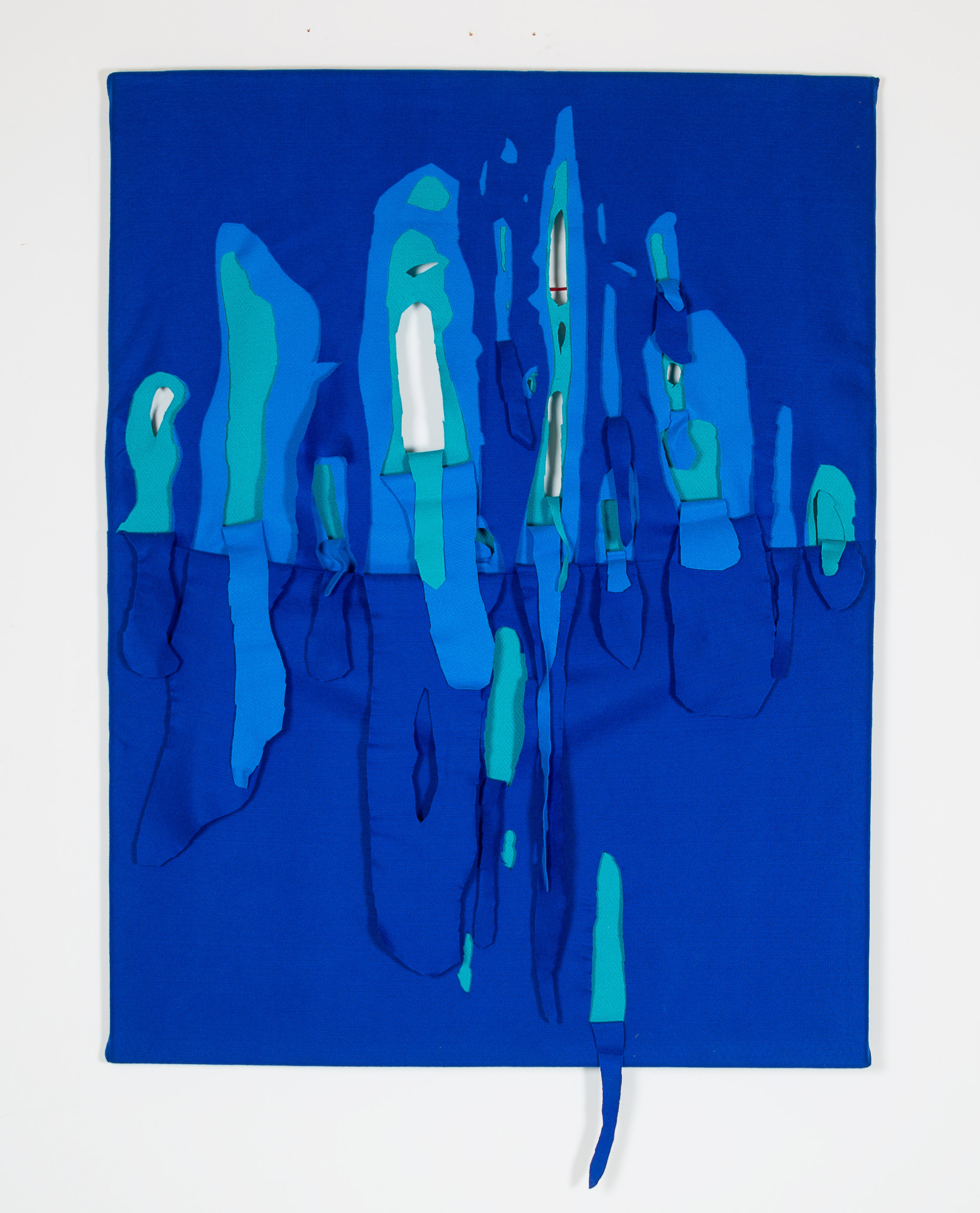 Non-woven fabric collage, 146×112.5cm
