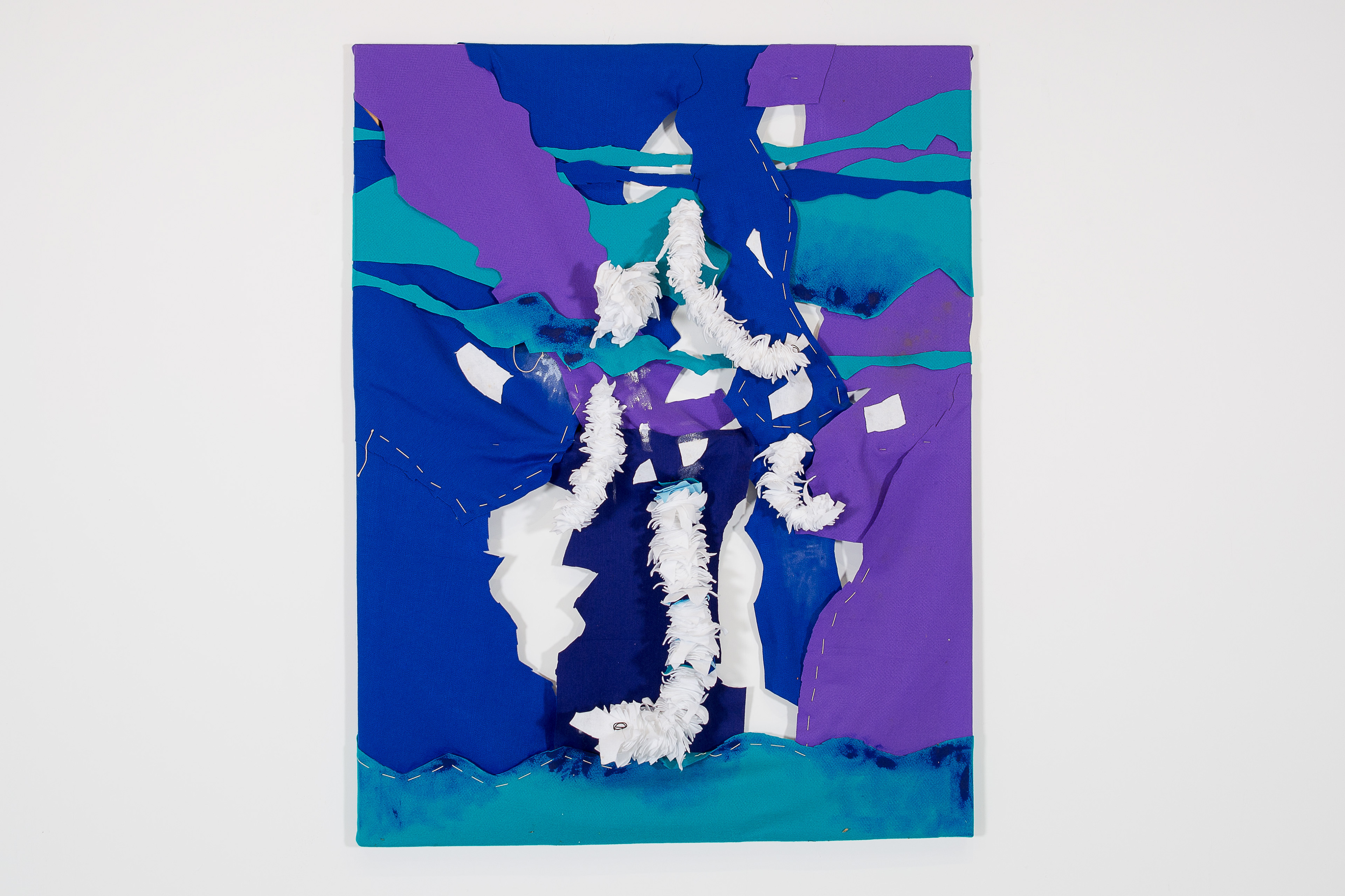 Non-woven fabric collage, 146×113.5cm