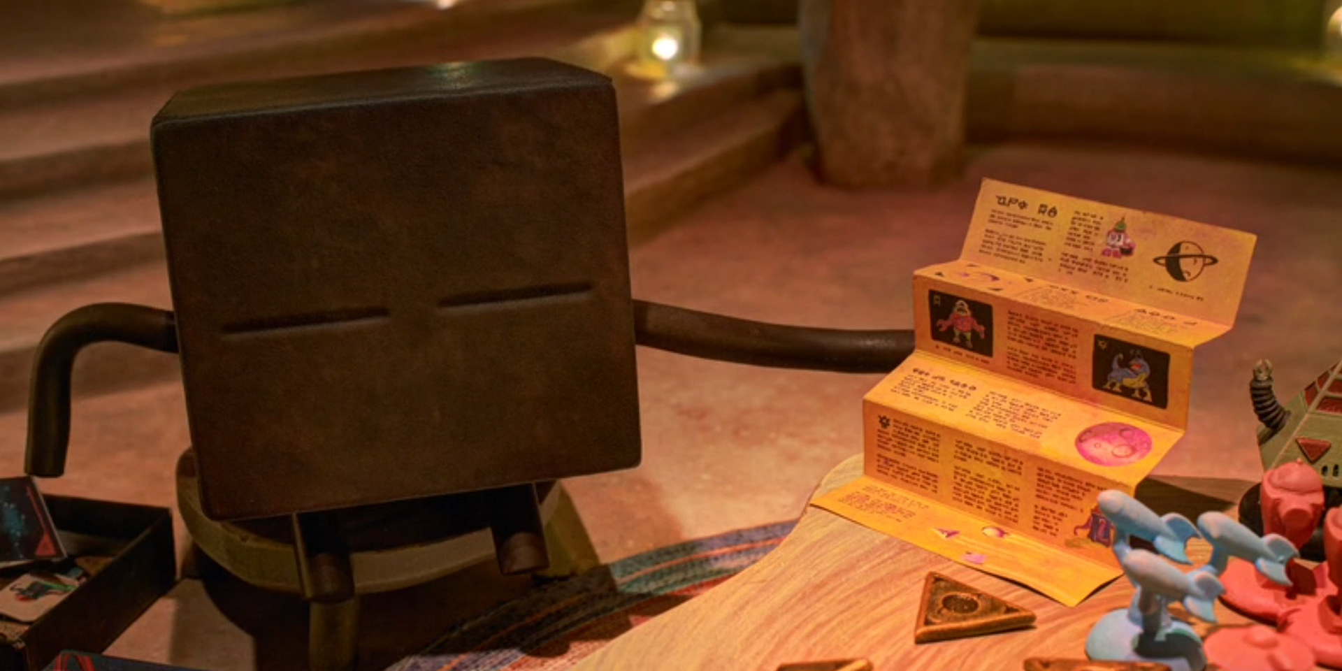 Square holding instructions - movie still