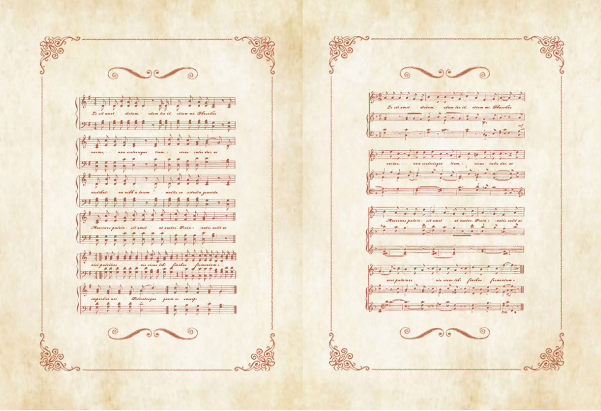 Caroling Book - inside pages - mockup
