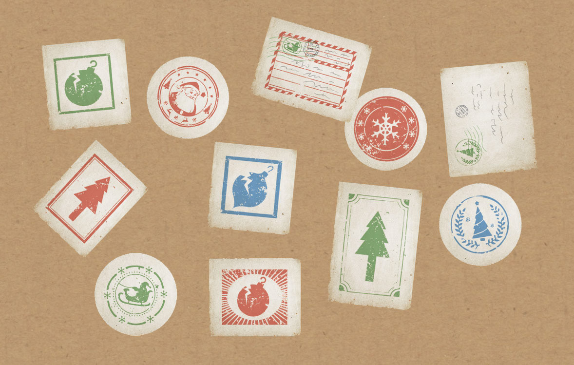 Xmas Shipping Labels - mockup