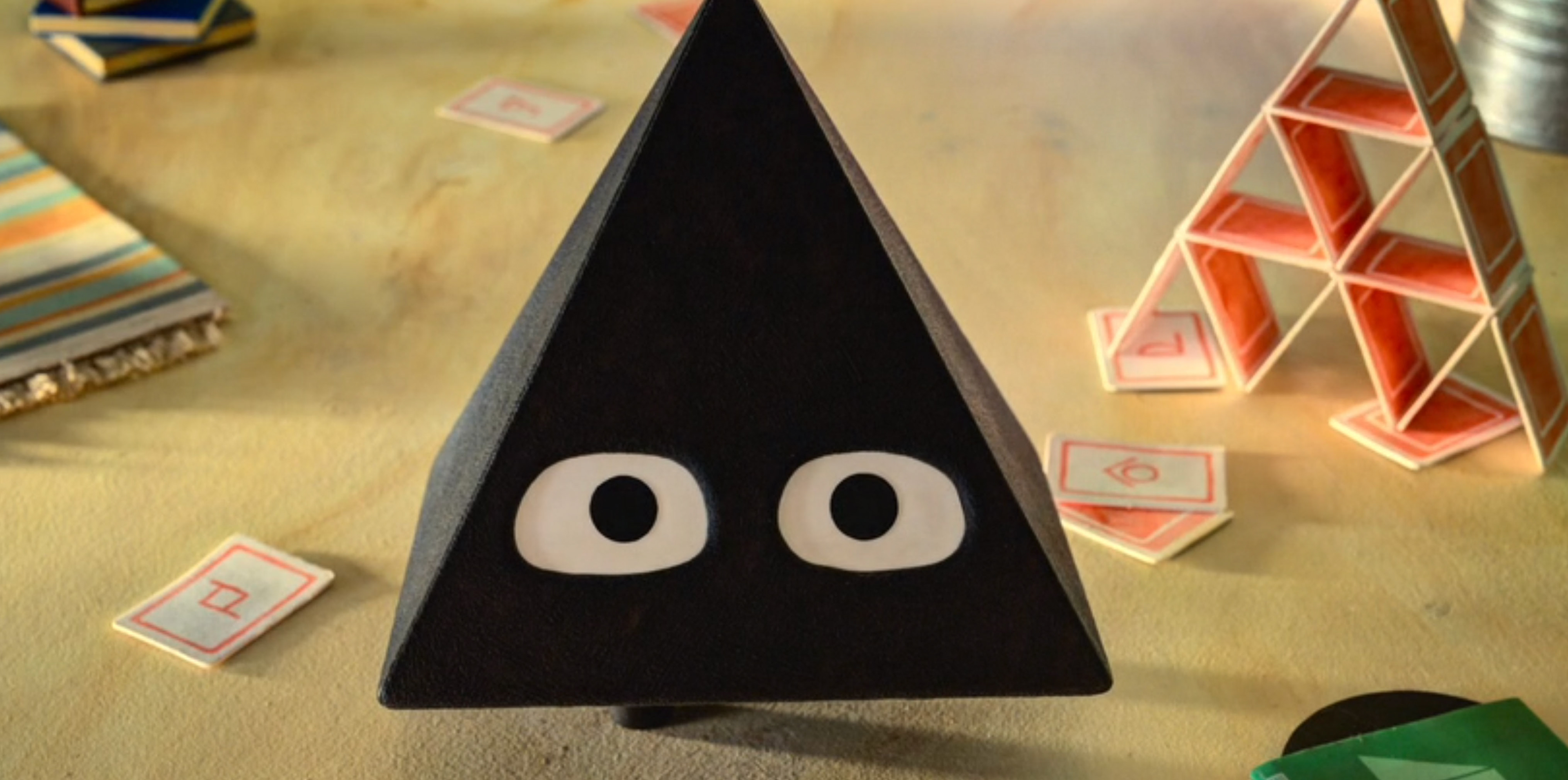 Triangle with Playing Cards