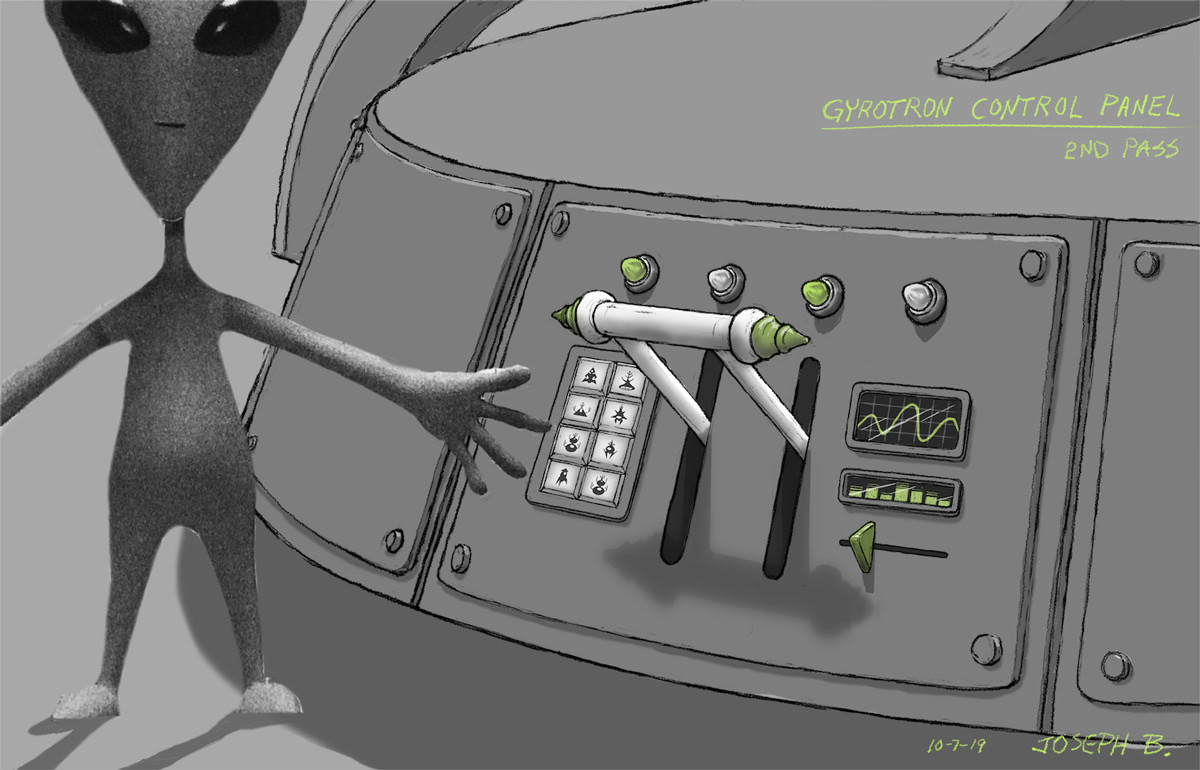 Gyrotron Control Panel - concept drawing