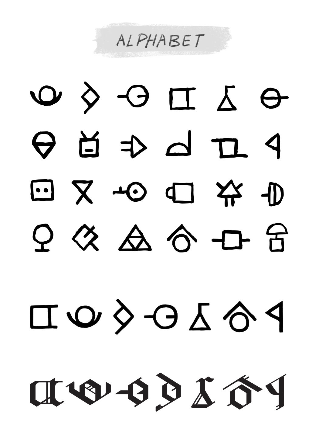 Alphabet design concept