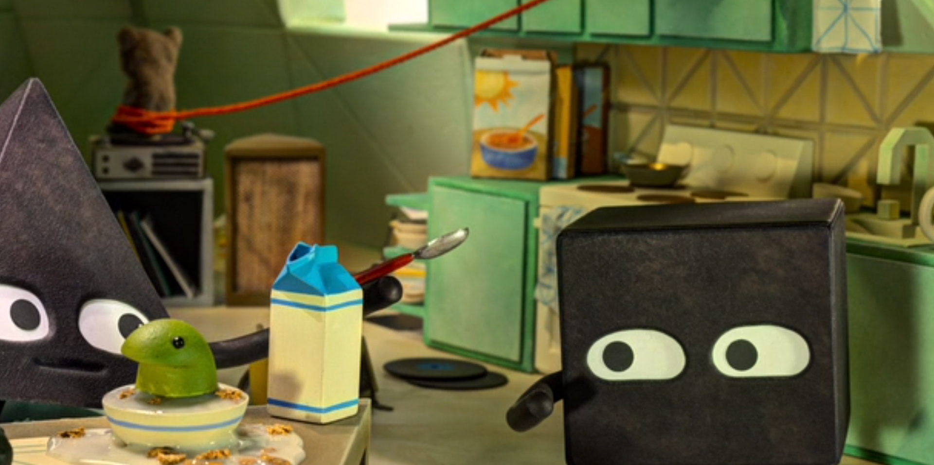 Square with Cereal Boxes