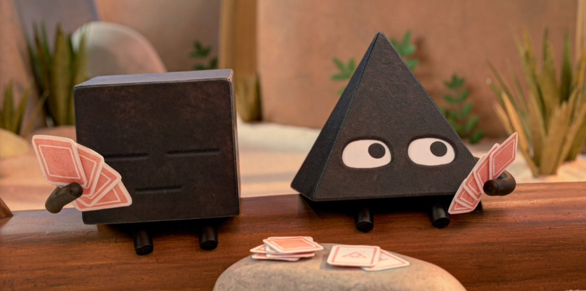 Triangle and Square with Playing Cards