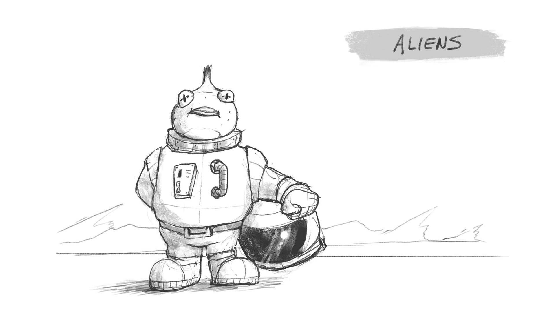 Alien character design concept