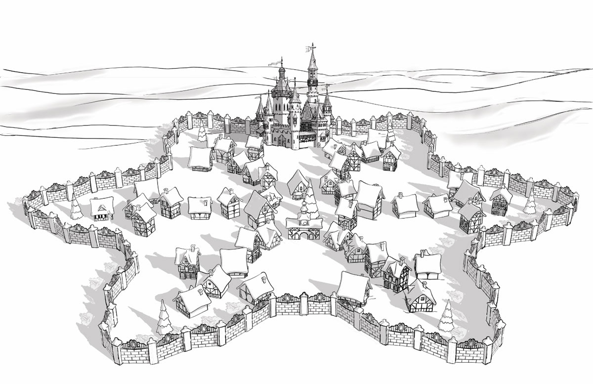 Xmas Town Layout - concept drawing