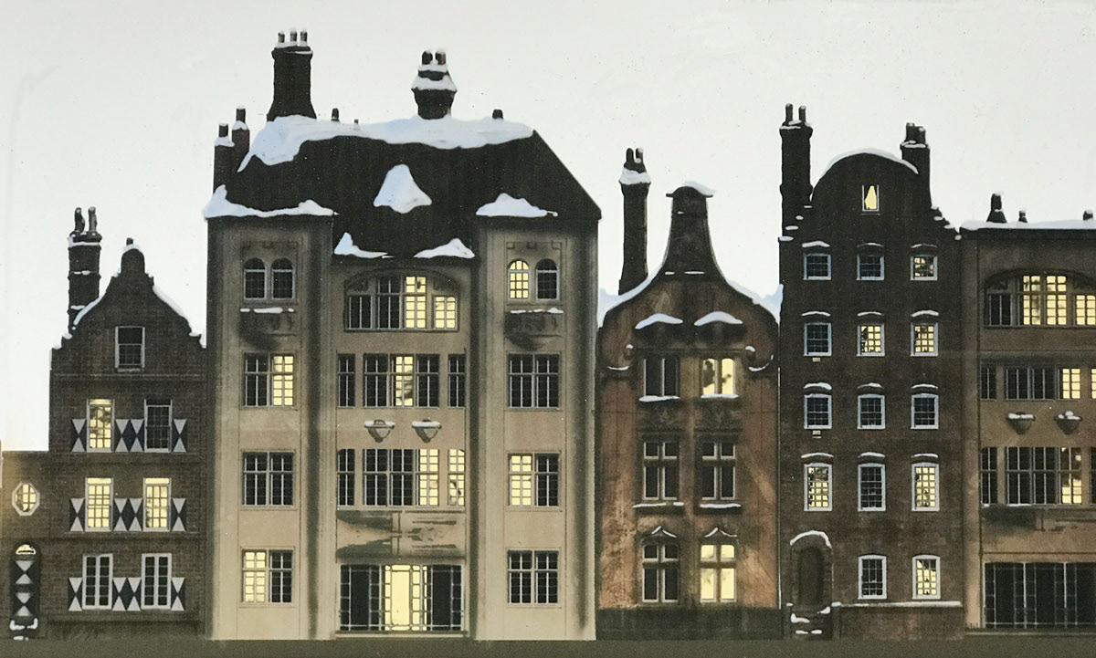 London Apartment Buildings - on set photo