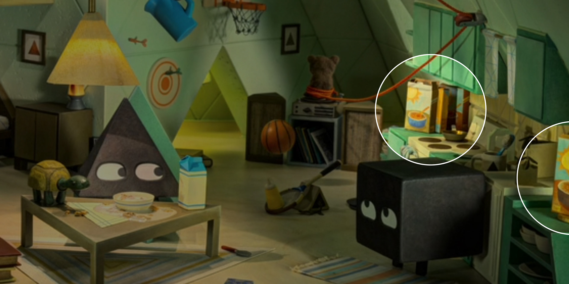 Square with Cereal Boxes