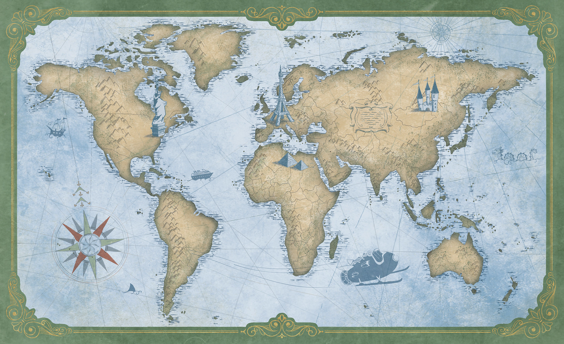 Santa's HQ Map - mockup