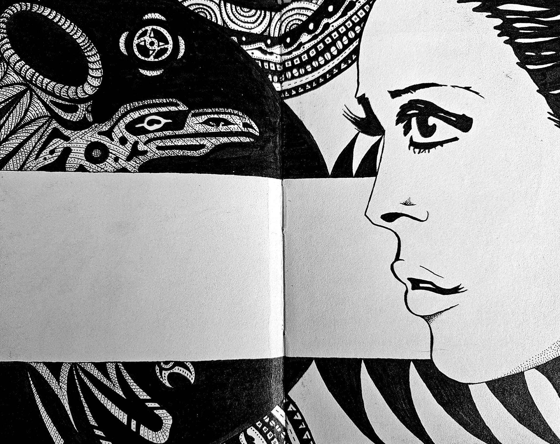 "Sun Stealer" Media: ink, paper.