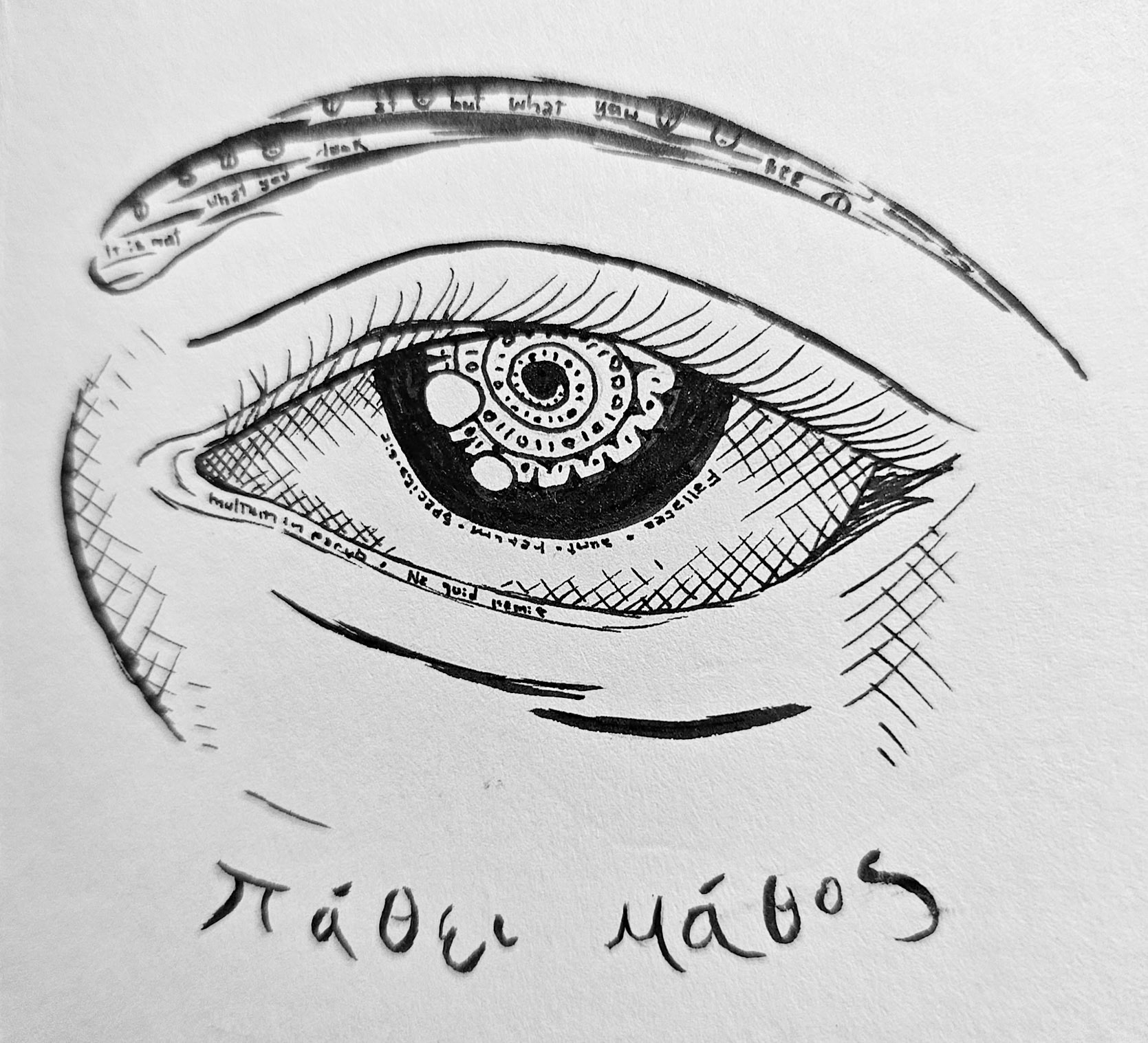 "Psyches Iatreion" Media: ink, paper.