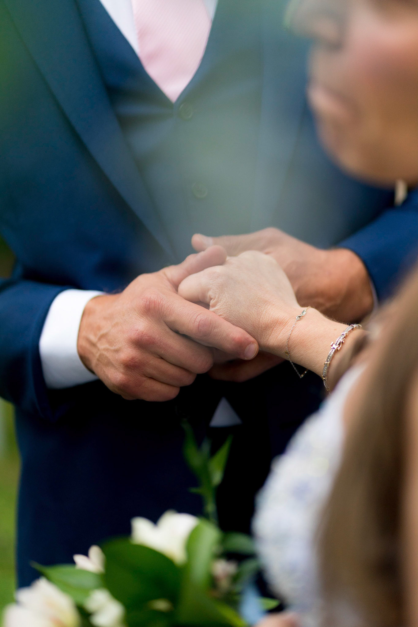 Marina and Mike’s intimate wedding at their home in Arlington, VA.