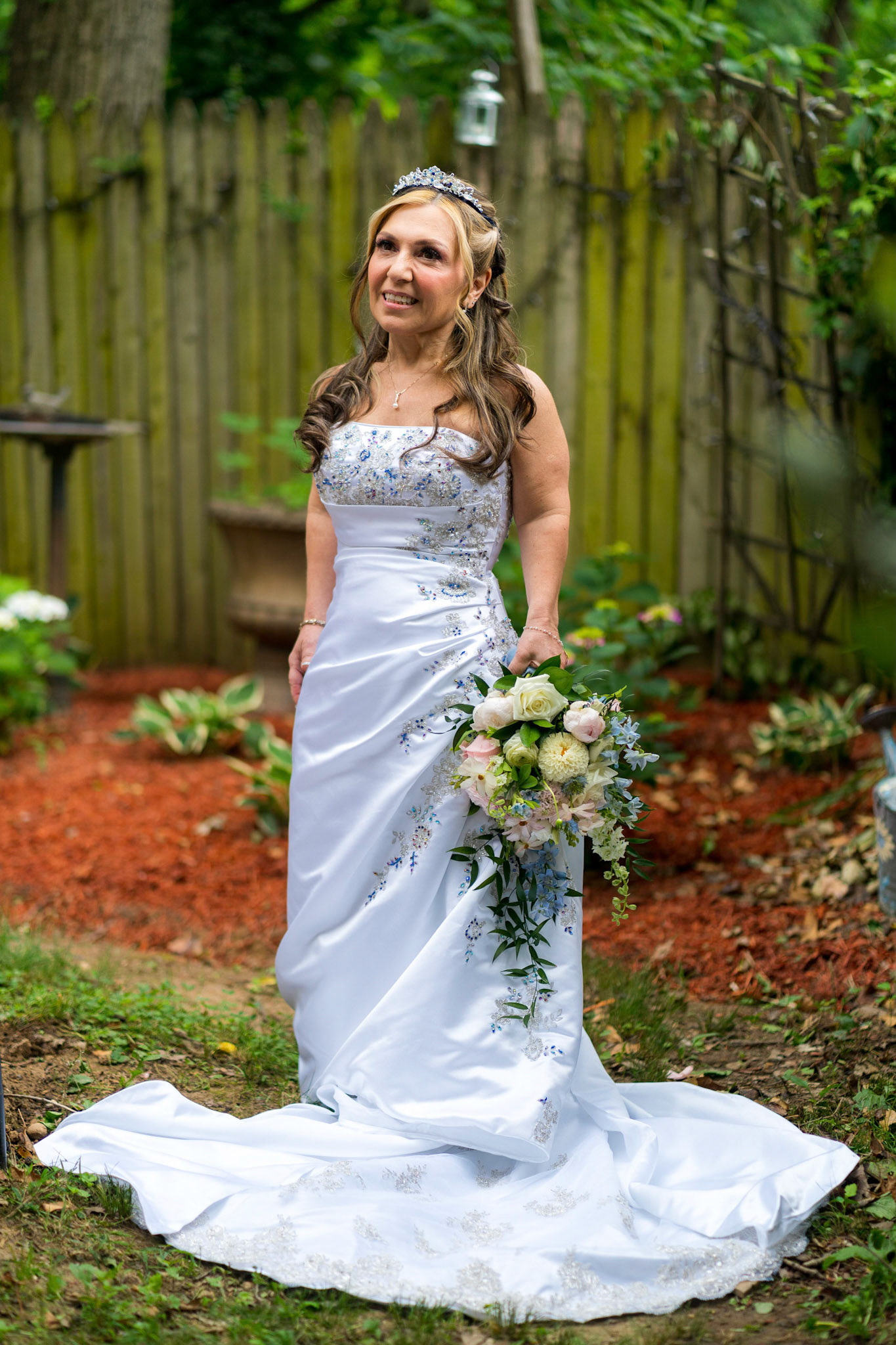 Marina and Mike’s intimate wedding at their home in Arlington, VA.