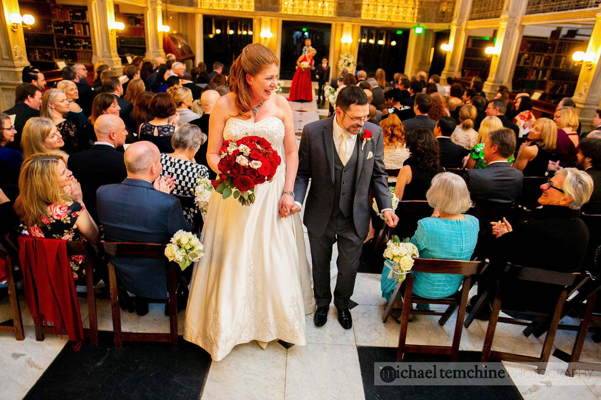 Denise and Sylvain's Peabody Institute wedding on March 2, 2019 in Baltimore, MD