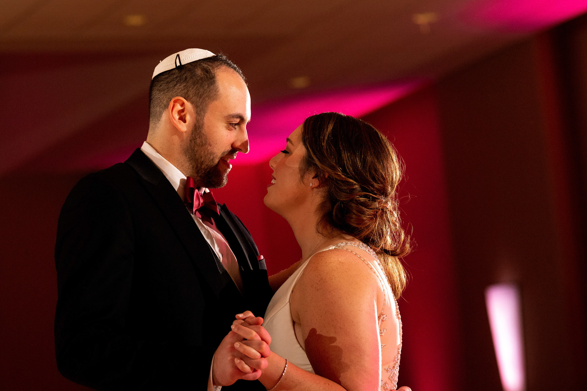 Wedding of Rebecca and Elliot at Beth Tfiloh in Pikesville, MD on Sunday, December 12, 2021.