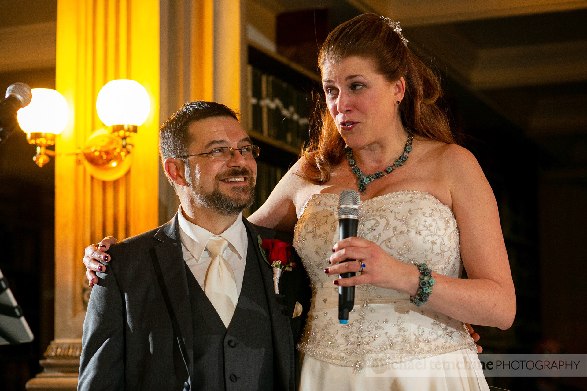 Denise and Sylvain's Peabody Institute wedding on March 2, 2019 in Baltimore, MD