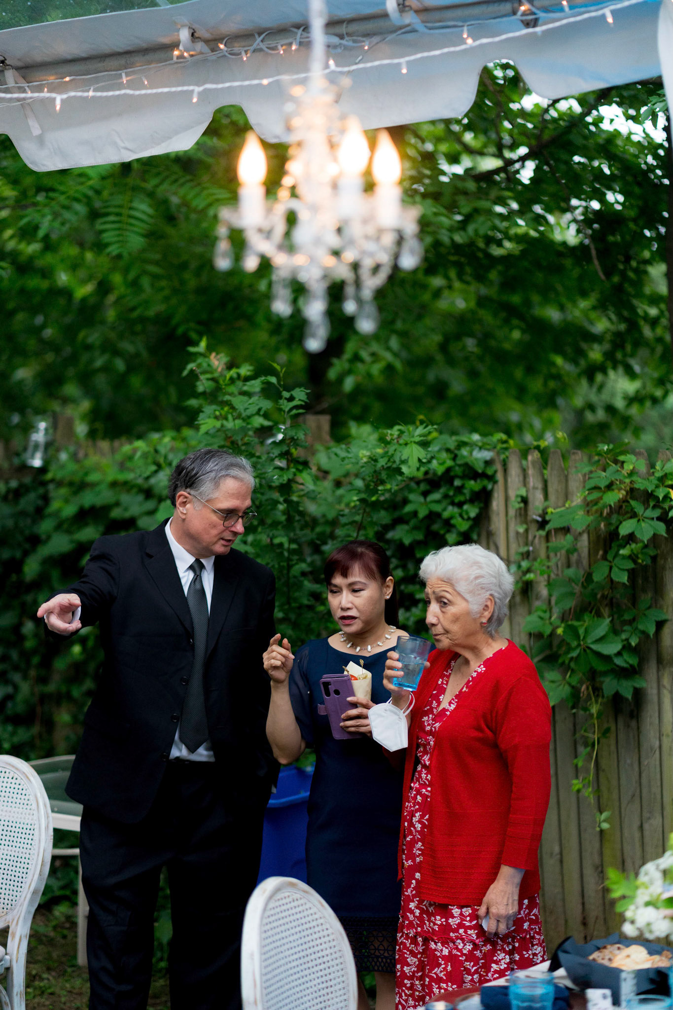 Marina and Mike’s intimate wedding at their home in Arlington, VA.