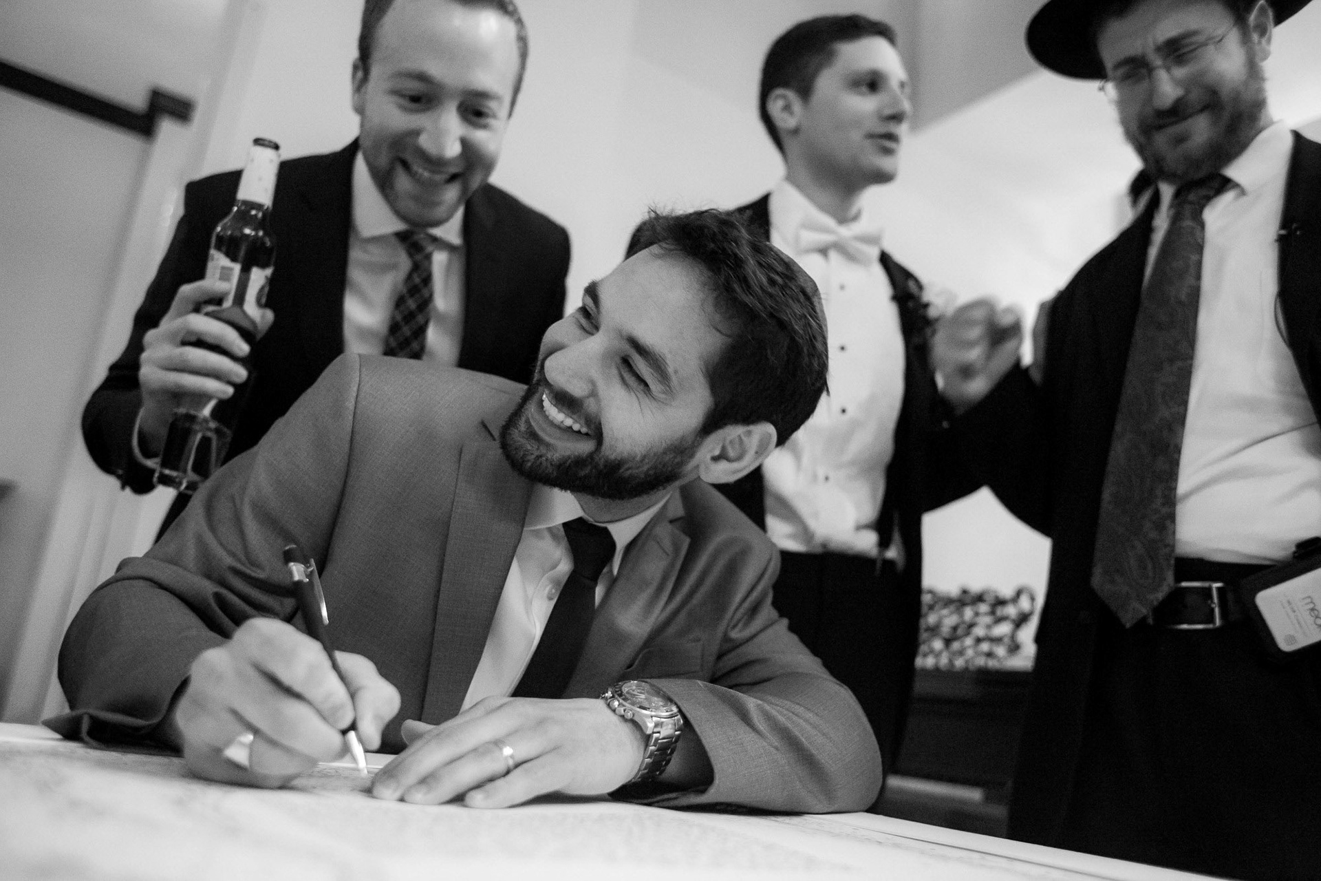 Modern Orthodox Jewish Wedding Grand Lodge Hunt Valley Baltimore Chosson Kallah Tish Bedeken Chuppah Party Portraits Spring Cloudy Rain Fran Berger