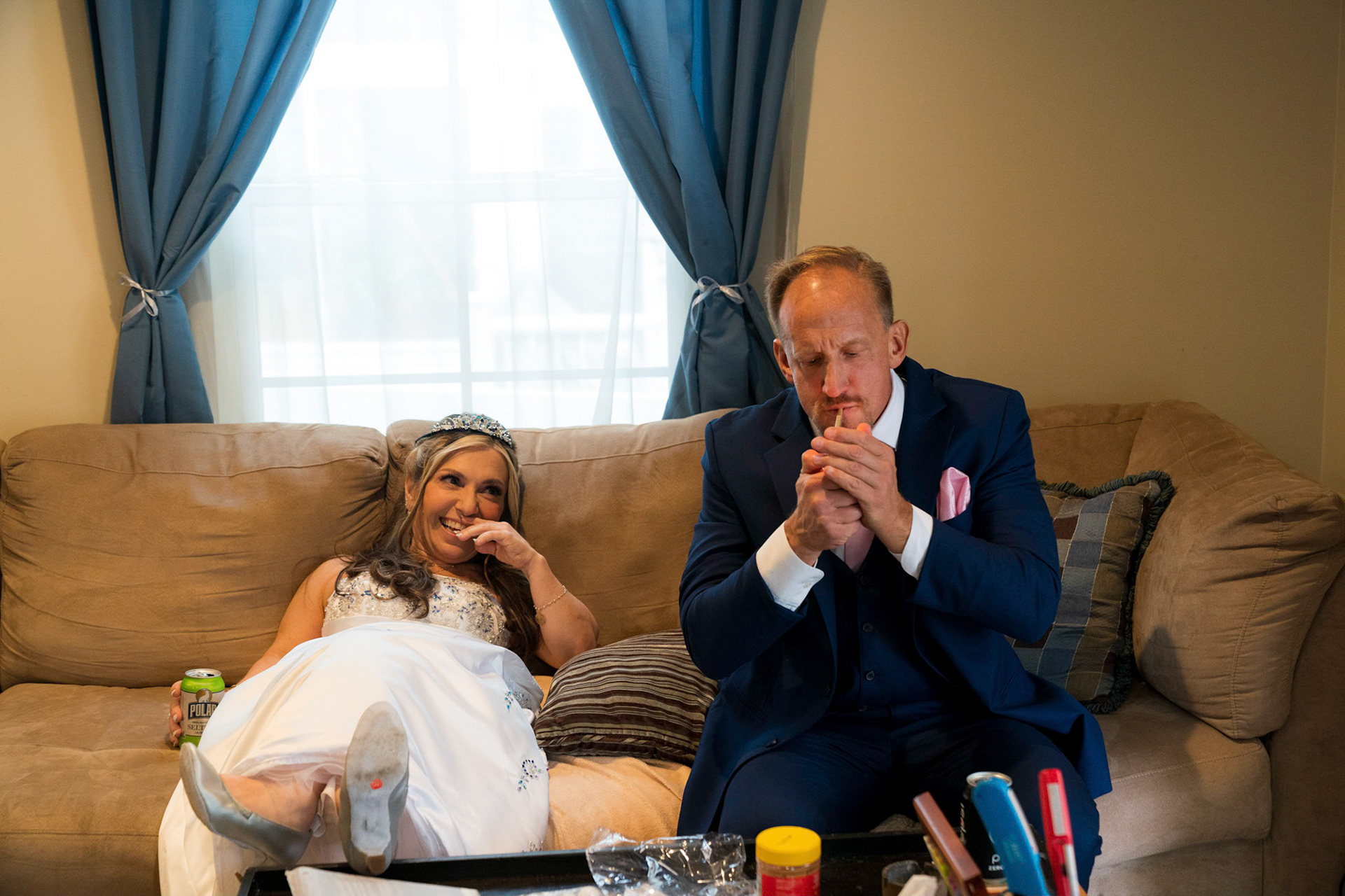 Marina and Mike’s intimate wedding at their home in Arlington, VA.
