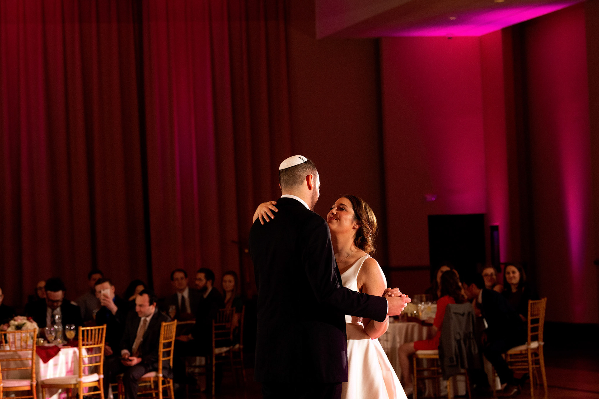 Wedding of Rebecca and Elliot at Beth Tfiloh in Pikesville, MD on Sunday, December 12, 2021.