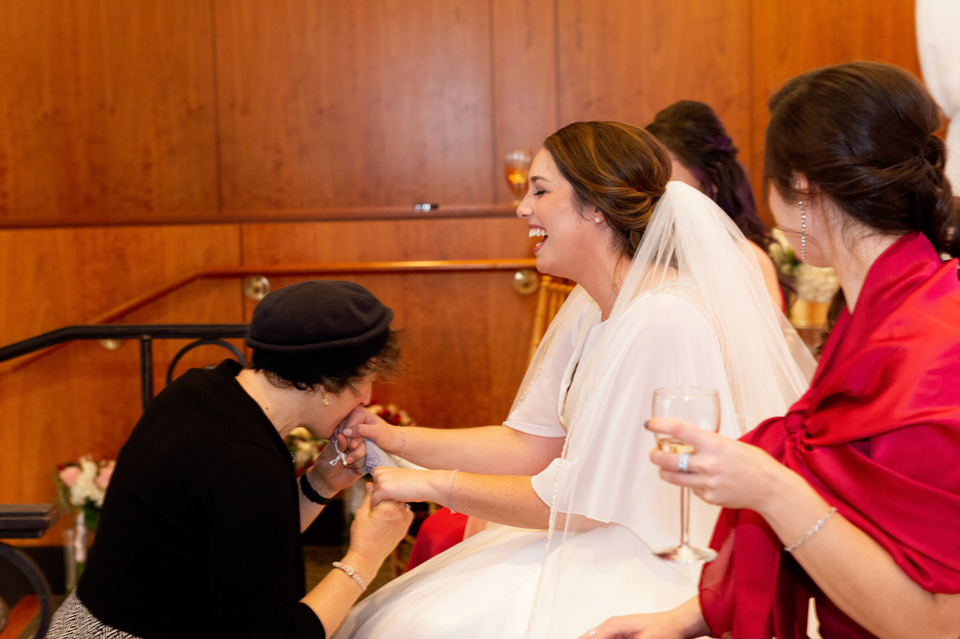 Wedding of Rebecca and Elliot at Beth Tfiloh in Pikesville, MD on Sunday, December 12, 2021.