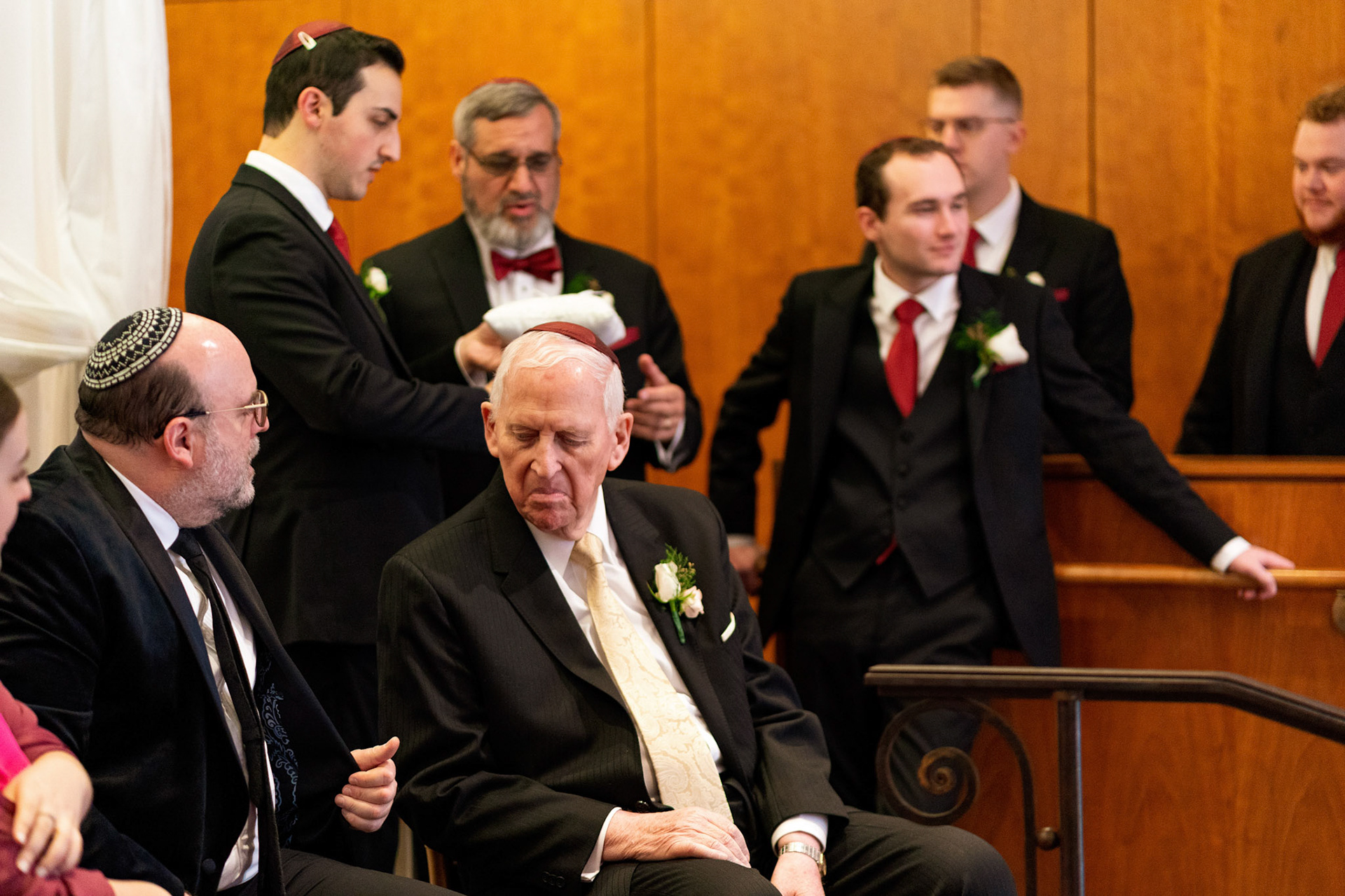 Wedding of Rebecca and Elliot at Beth Tfiloh in Pikesville, MD on Sunday, December 12, 2021.