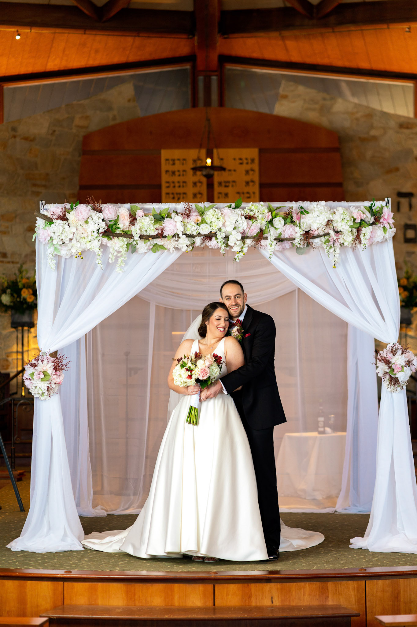 Wedding of Rebecca and Elliot at Beth Tfiloh in Pikesville, MD on Sunday, December 12, 2021.