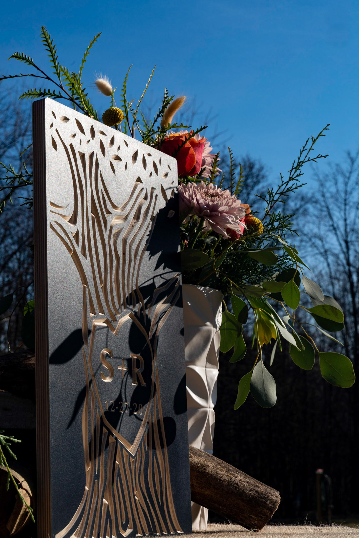 Sarah and Raj wed at their home in Parkton, MD on Sunday, December 27, 2020.