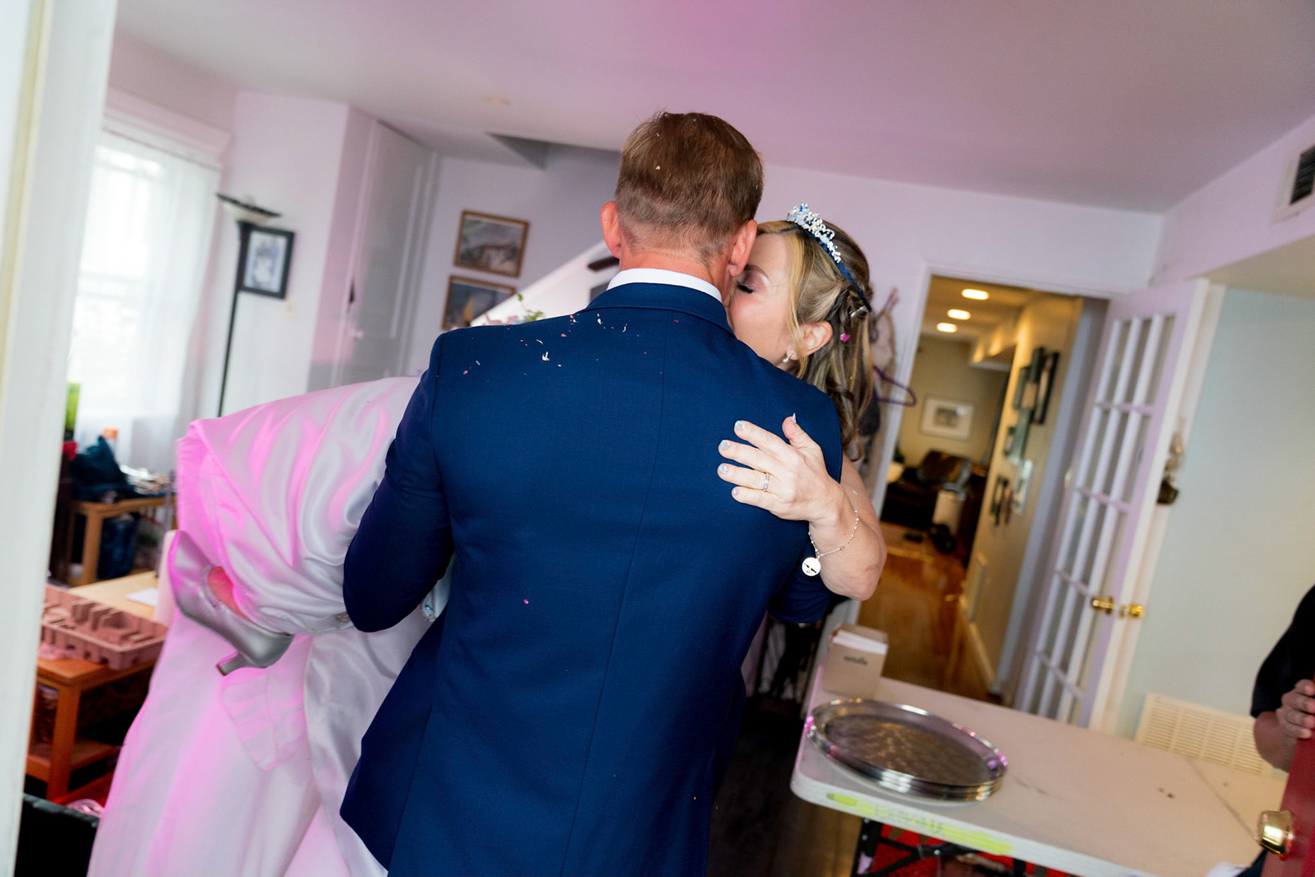 Marina and Mike’s intimate wedding at their home in Arlington, VA.