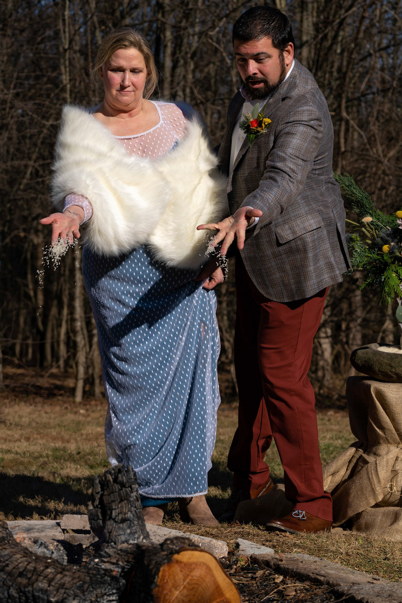 Sarah and Raj wed at their home in Parkton, MD on Sunday, December 27, 2020.