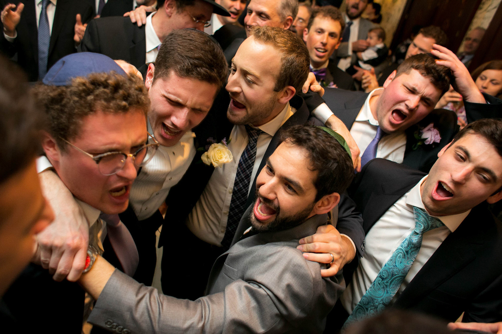 Modern Orthodox Jewish Wedding Grand Lodge Hunt Valley Baltimore Chosson Kallah Tish Bedeken Chuppah Party Portraits Spring Cloudy Rain Fran Berger