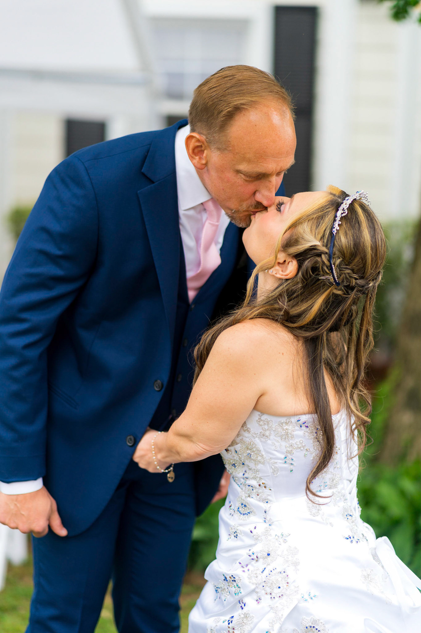 Marina and Mike’s intimate wedding at their home in Arlington, VA.