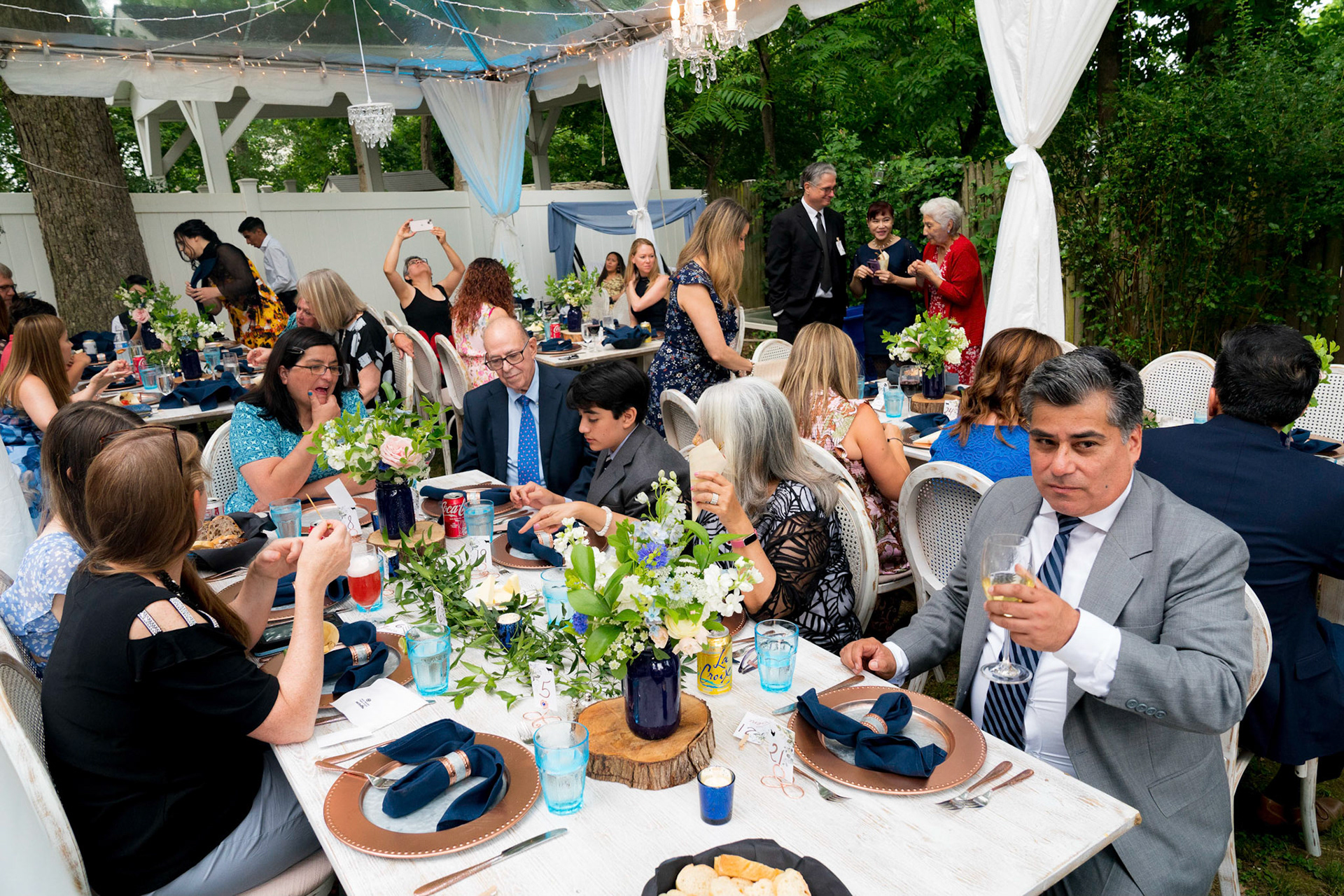Marina and Mike’s intimate wedding at their home in Arlington, VA.