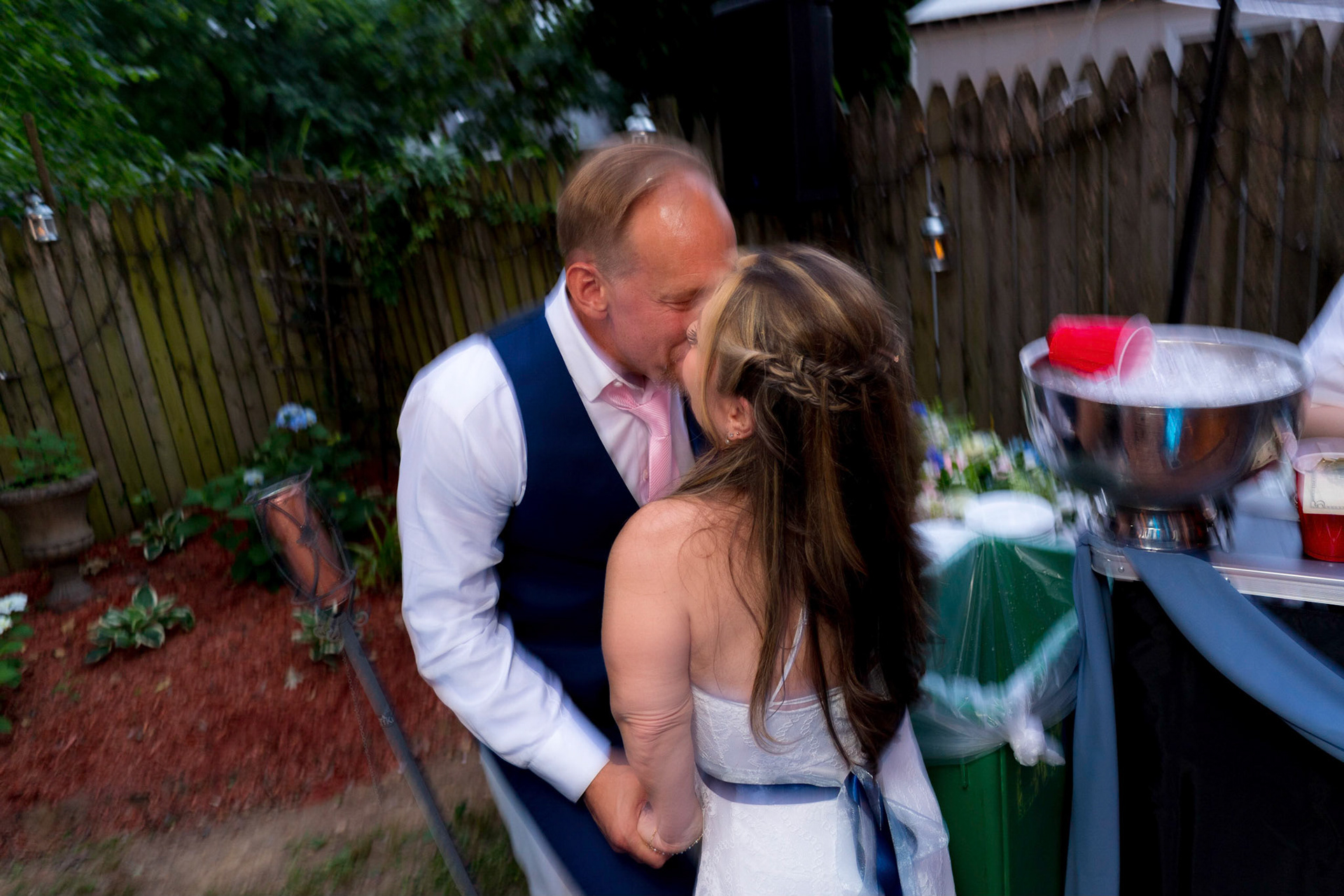 Marina and Mike’s intimate wedding at their home in Arlington, VA.