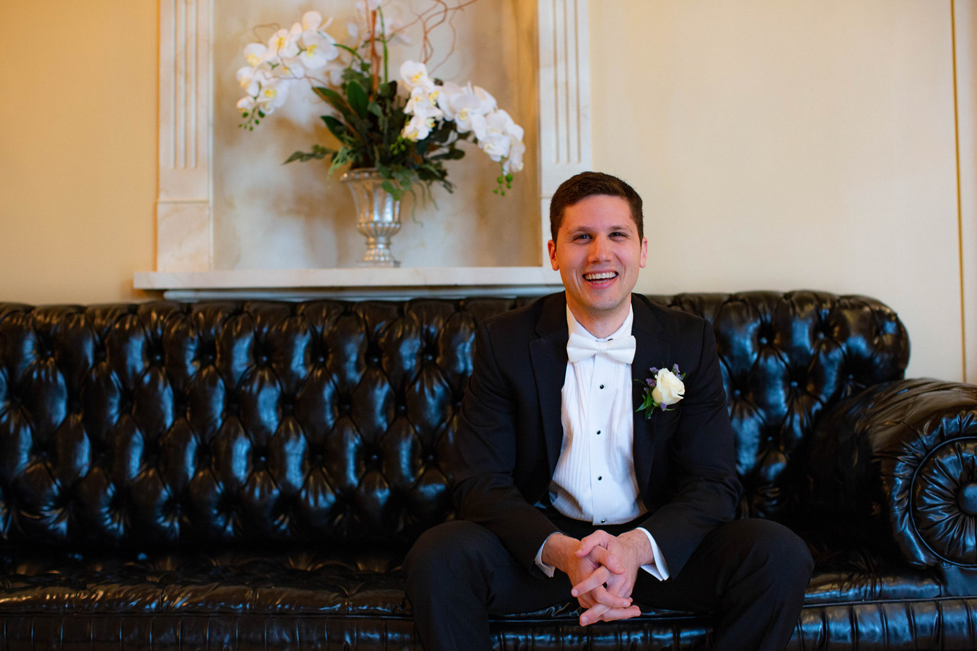 Modern Orthodox Jewish Wedding Grand Lodge Hunt Valley Baltimore Chosson Kallah Tish Bedeken Chuppah Party Portraits Spring Cloudy Rain Fran Berger