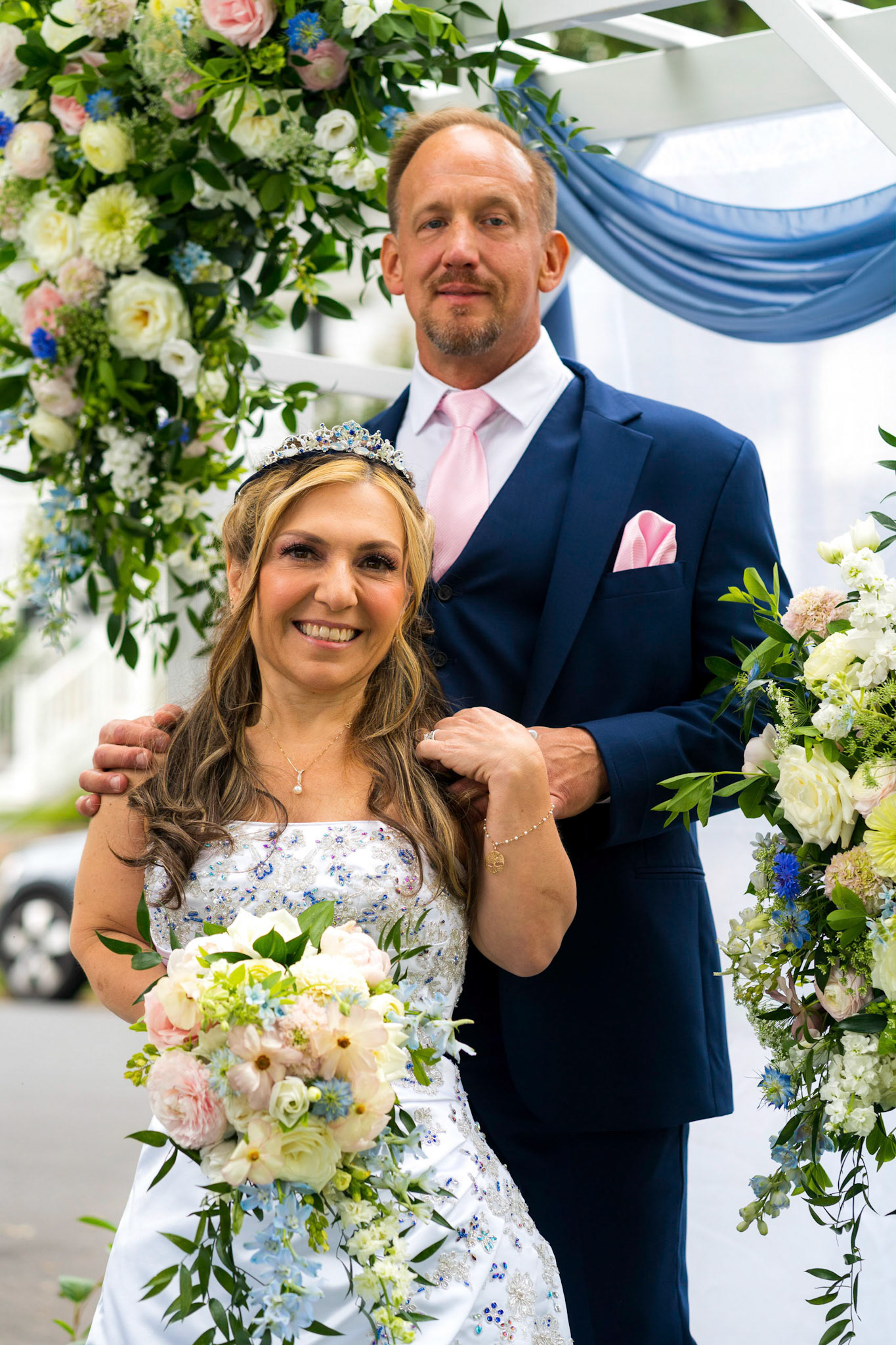 Marina and Mike’s intimate wedding at their home in Arlington, VA.