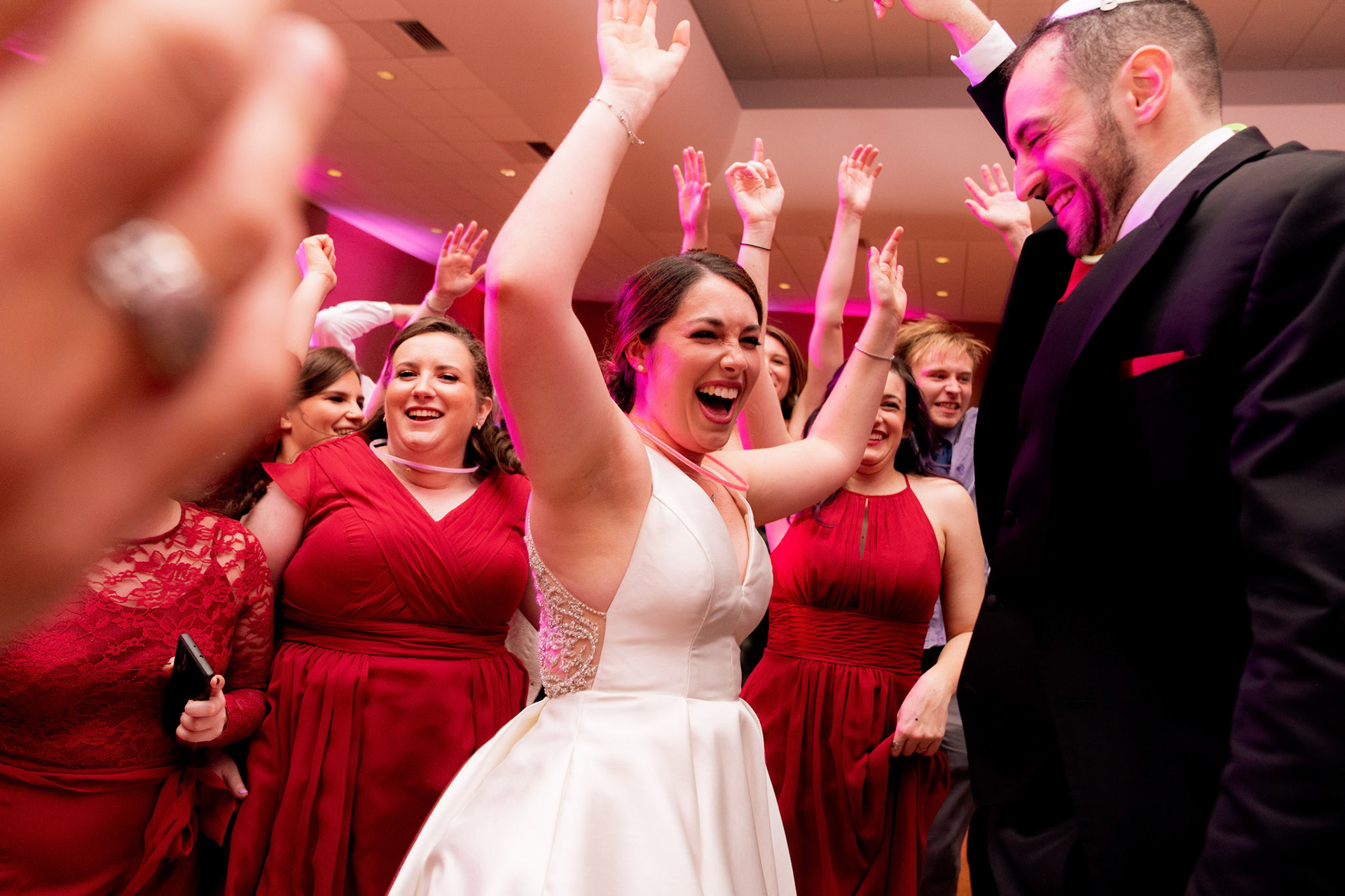 Wedding of Rebecca and Elliot at Beth Tfiloh in Pikesville, MD on Sunday, December 12, 2021.