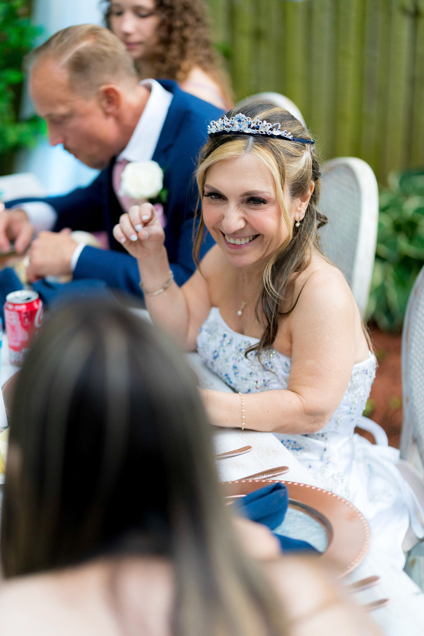 Marina and Mike’s intimate wedding at their home in Arlington, VA.