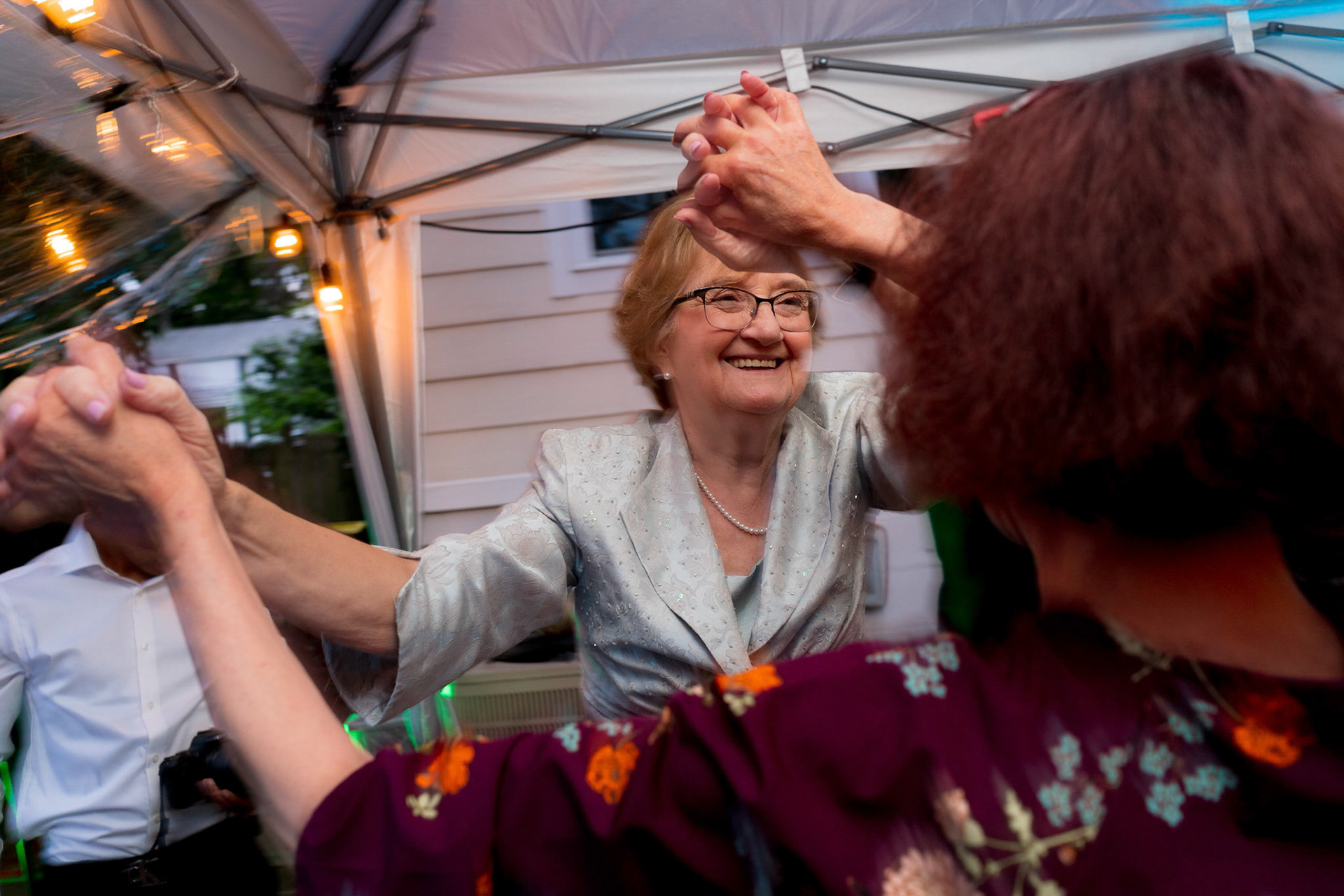 Marina and Mike’s intimate wedding at their home in Arlington, VA.