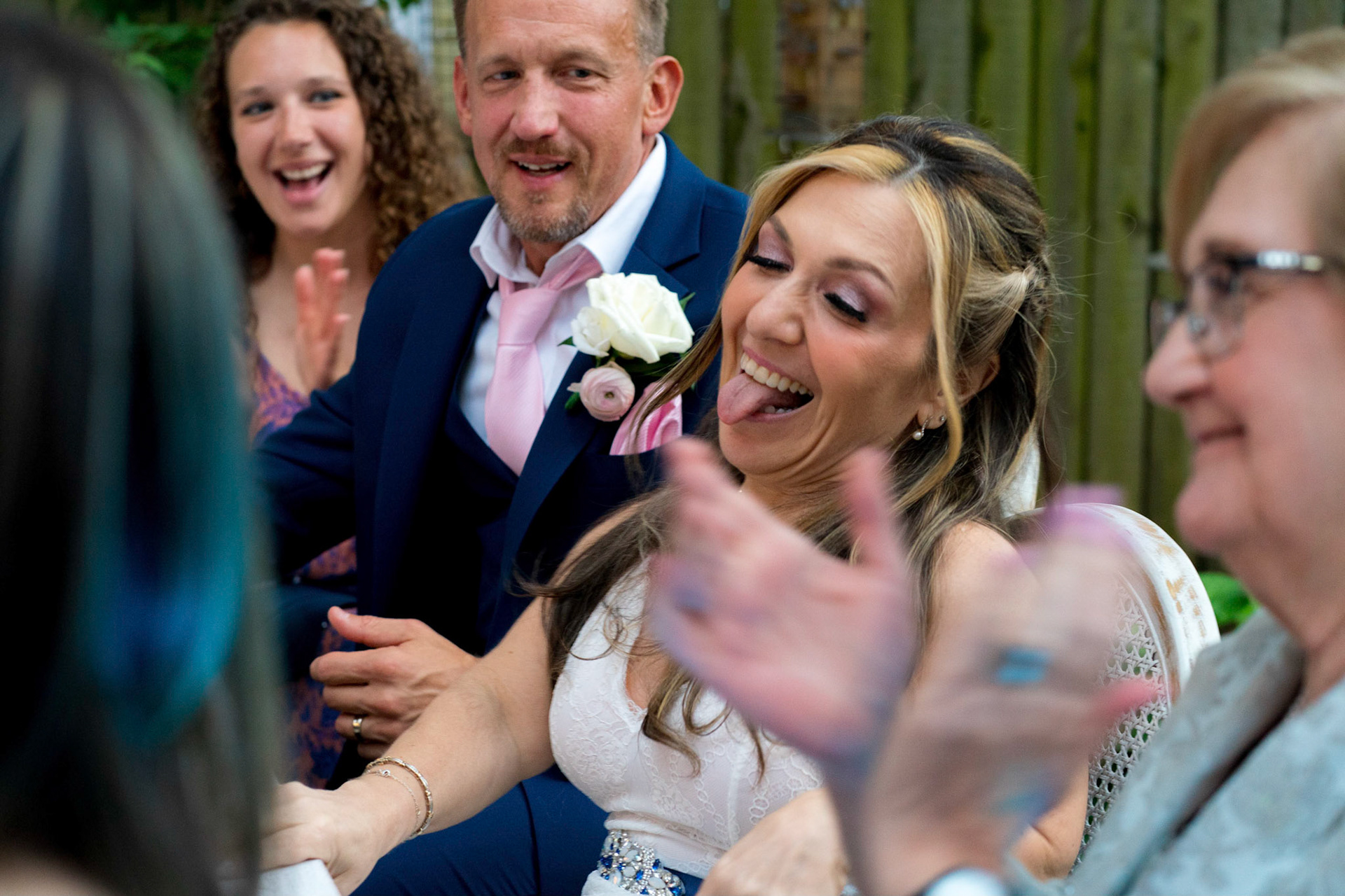 Marina and Mike’s intimate wedding at their home in Arlington, VA.