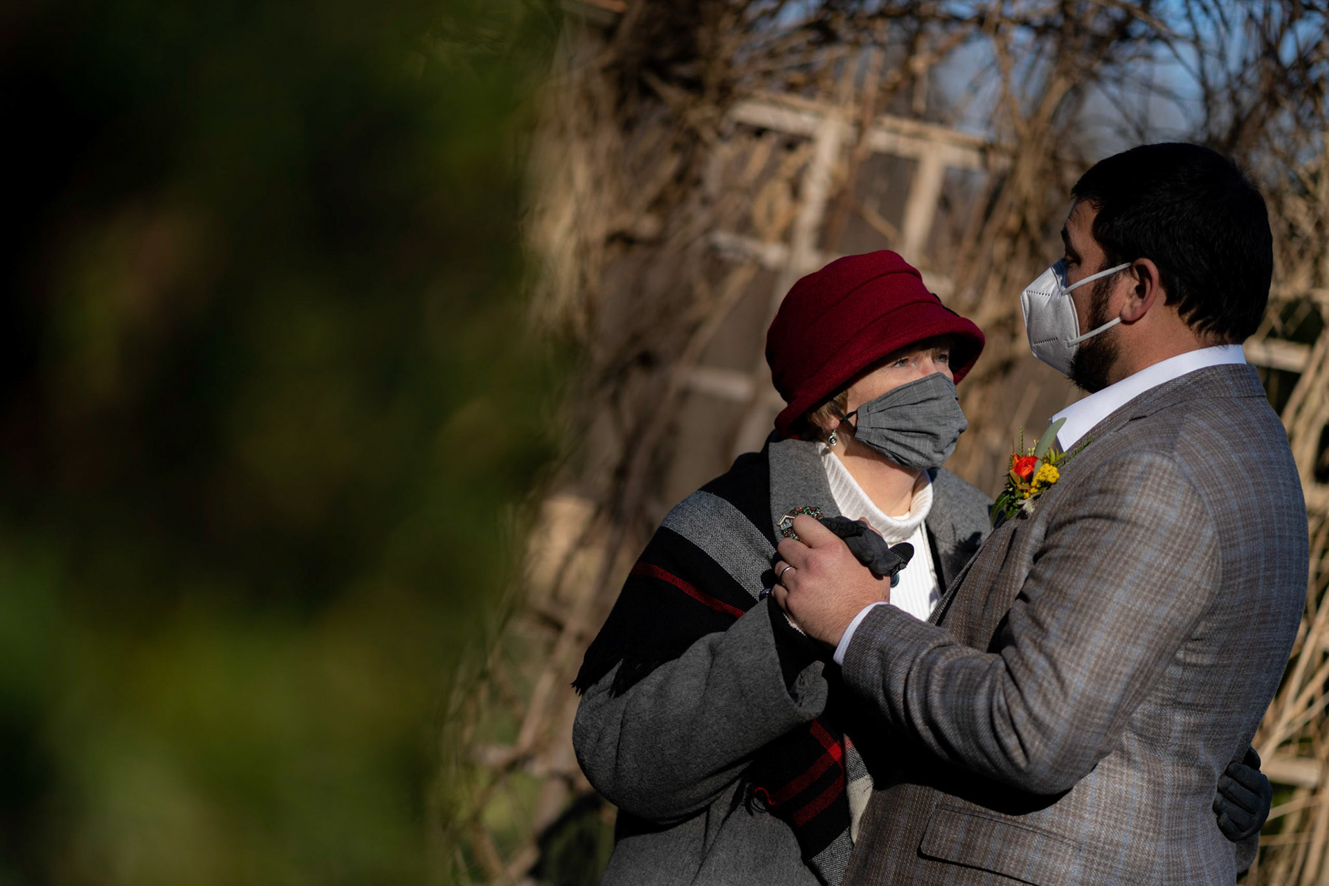 Sarah and Raj wed at their home in Parkton, MD on Sunday, December 27, 2020.