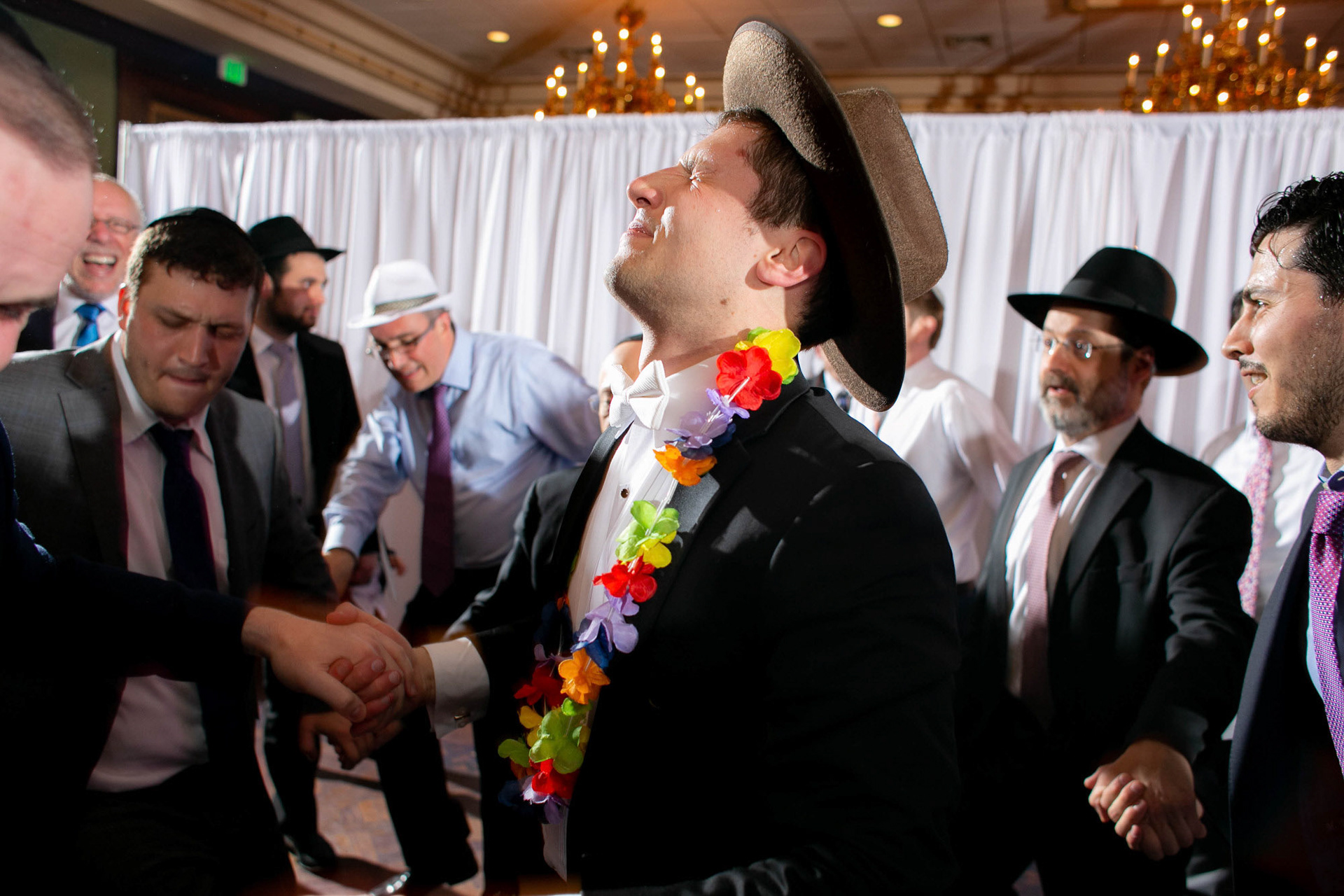 Modern Orthodox Jewish Wedding Grand Lodge Hunt Valley Baltimore Chosson Kallah Tish Bedeken Chuppah Party Portraits Spring Cloudy Rain Fran Berger