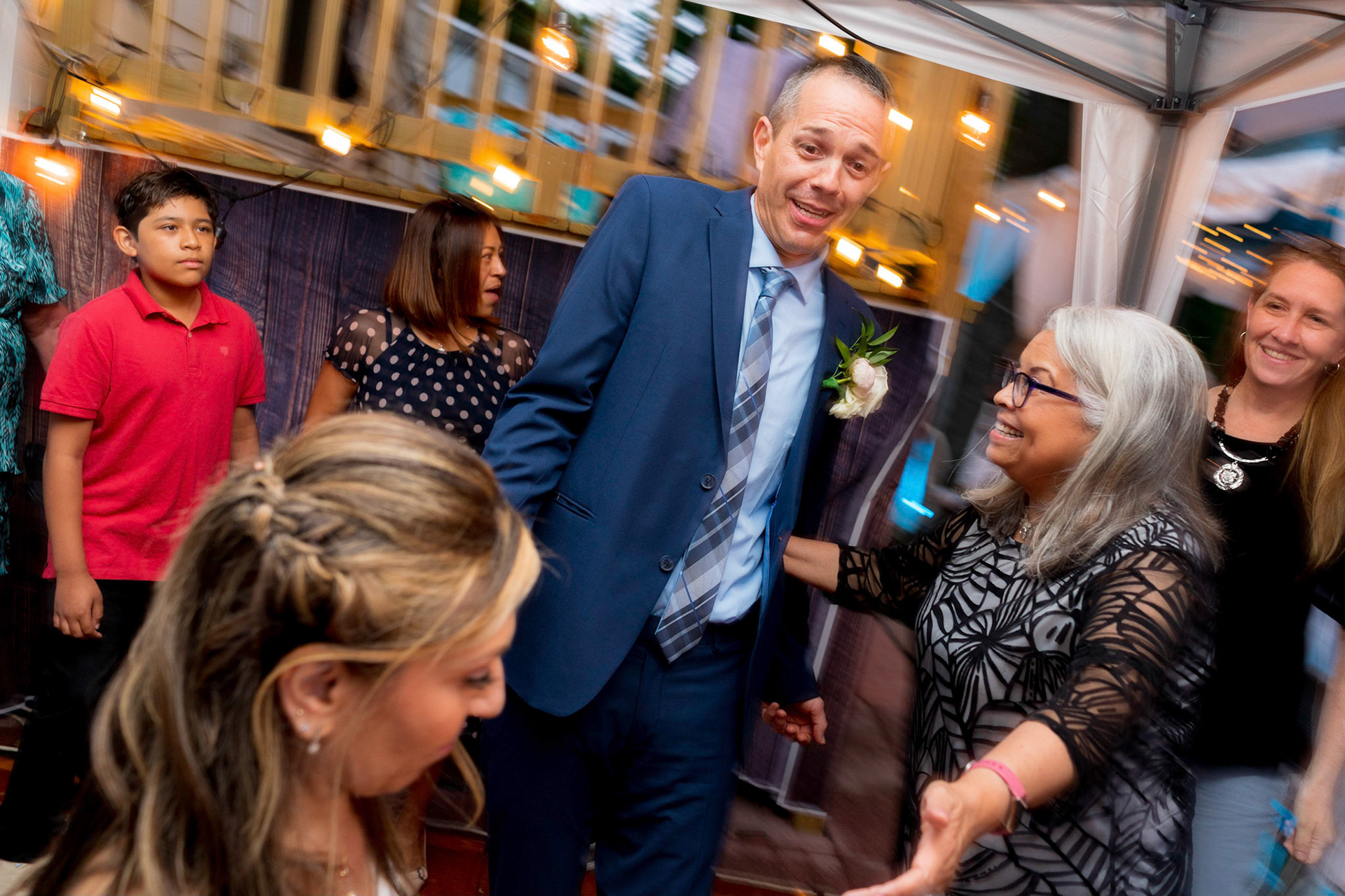 Marina and Mike’s intimate wedding at their home in Arlington, VA.