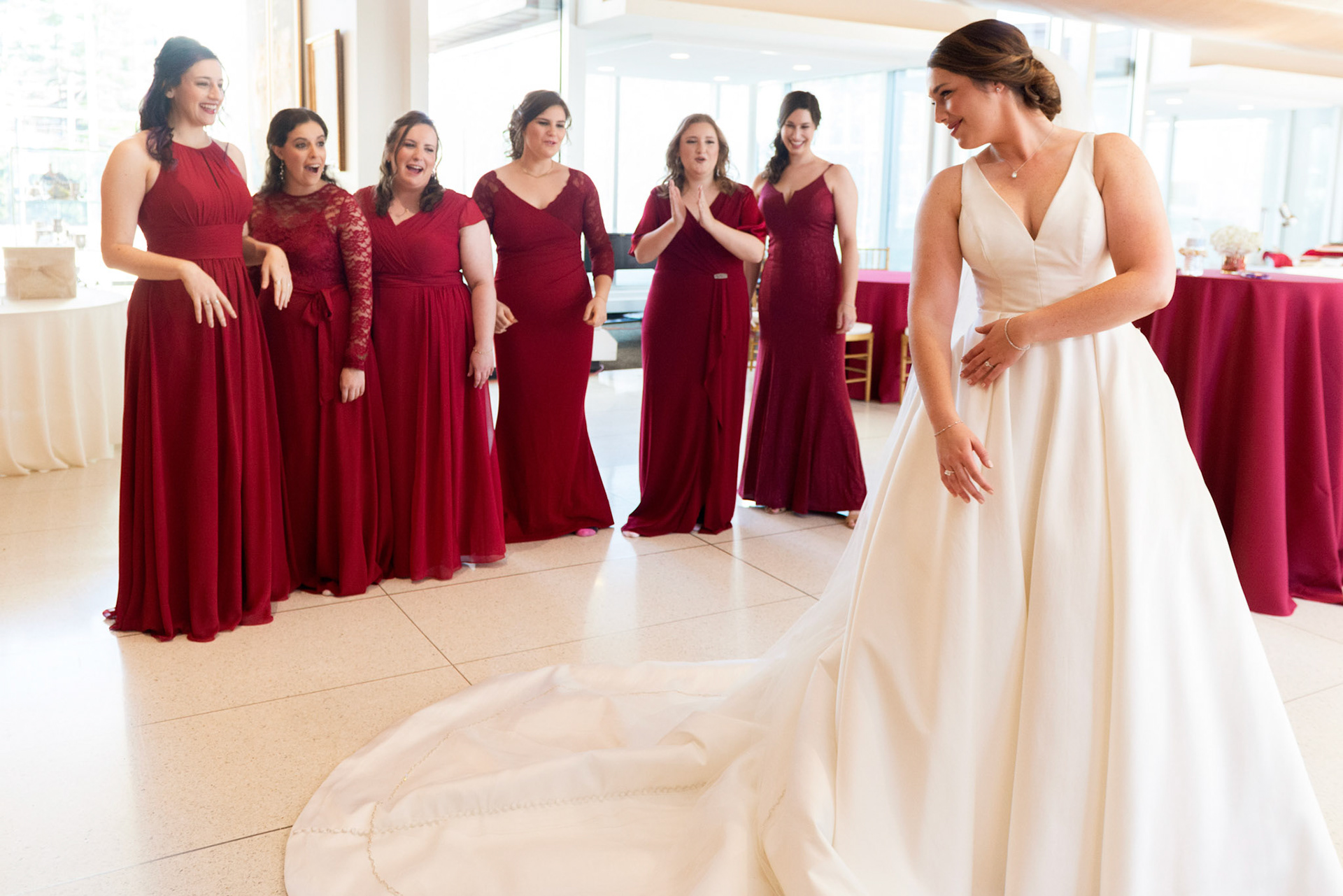 Wedding of Rebecca and Elliot at Beth Tfiloh in Pikesville, MD on Sunday, December 12, 2021.