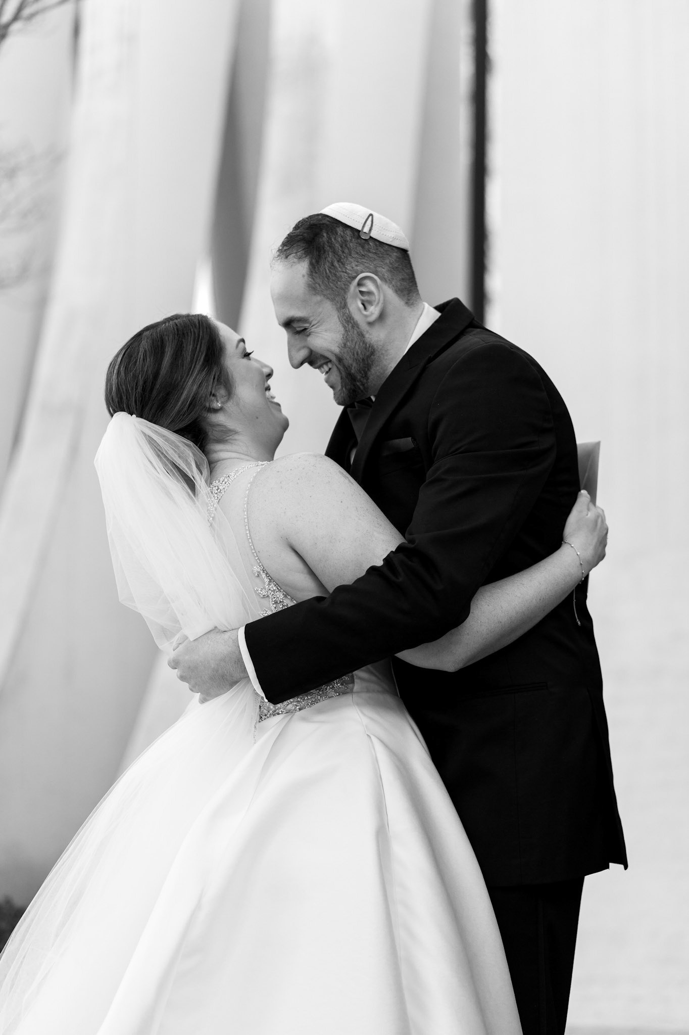 Wedding of Rebecca and Elliot at Beth Tfiloh in Pikesville, MD on Sunday, December 12, 2021.