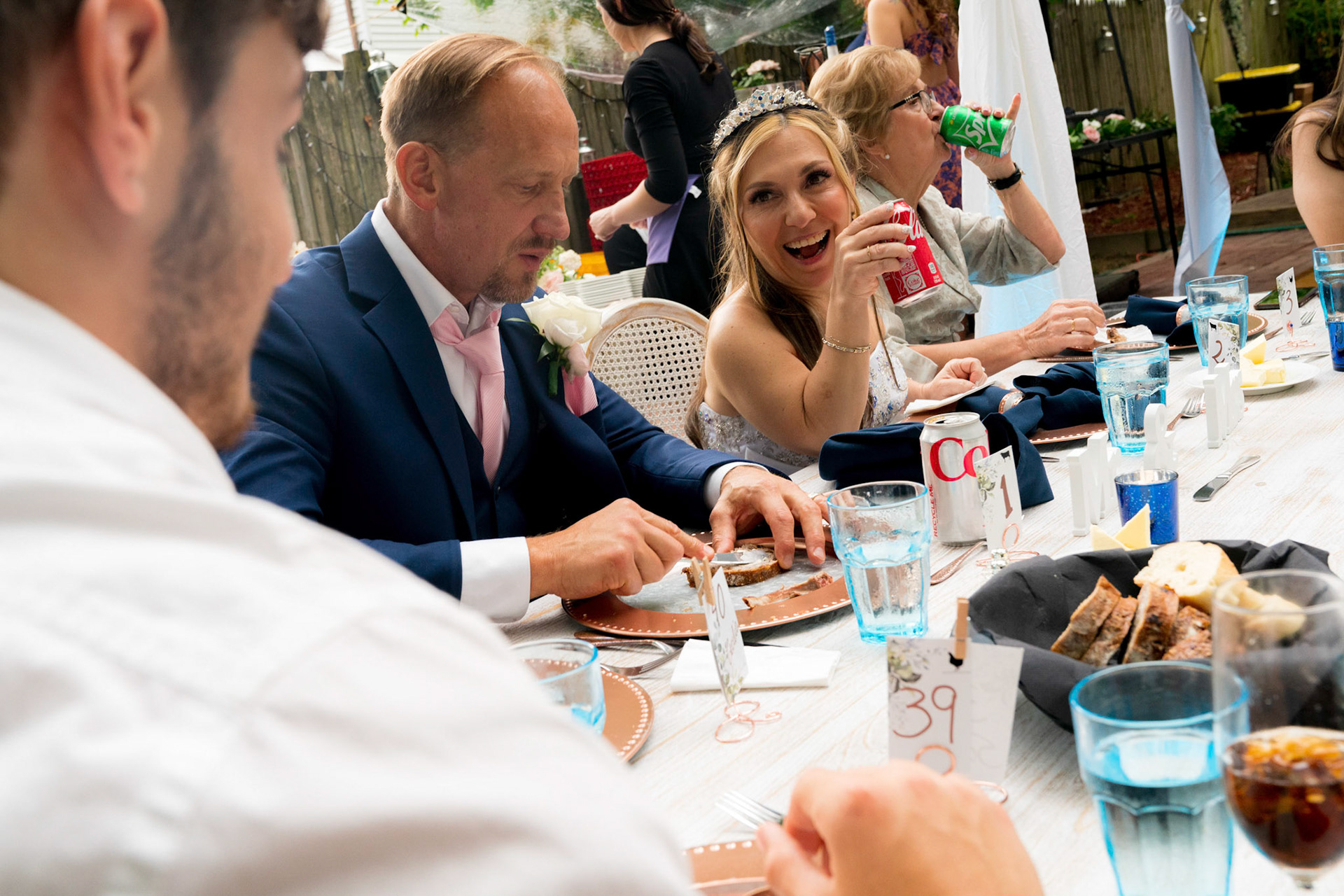 Marina and Mike’s intimate wedding at their home in Arlington, VA.