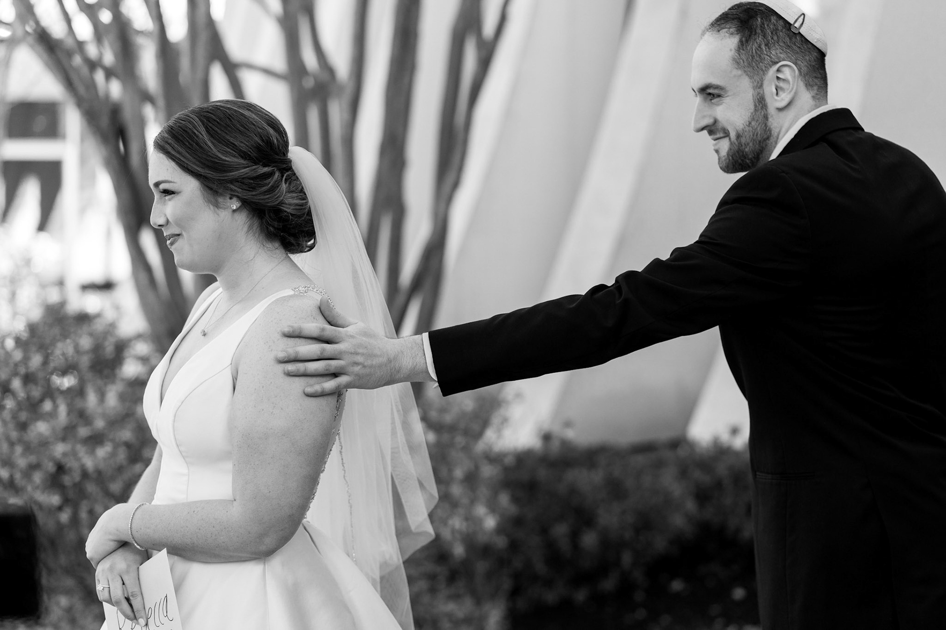 Wedding of Rebecca and Elliot at Beth Tfiloh in Pikesville, MD on Sunday, December 12, 2021.